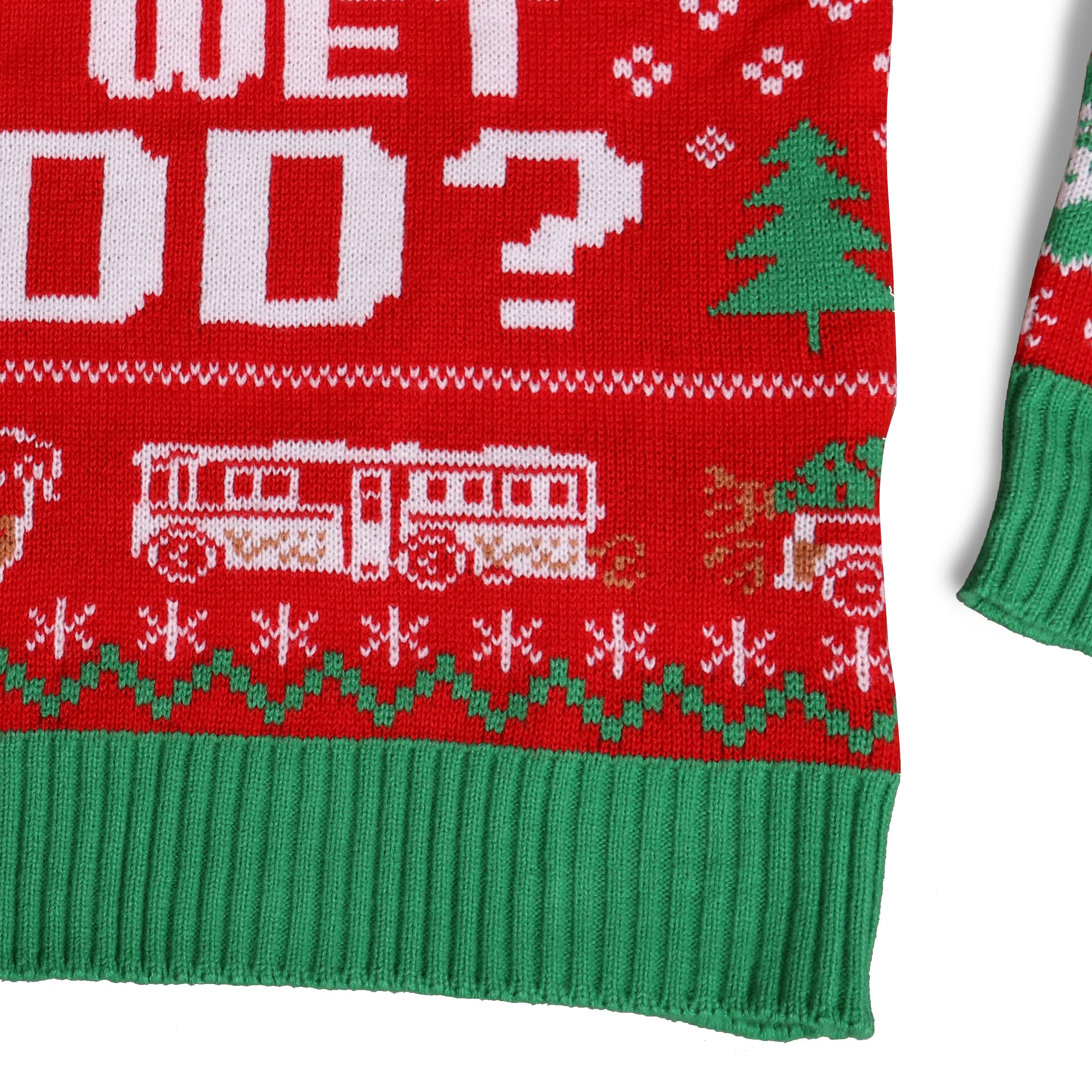 Todd Red Ugly Christmas Sweater - Funny Christmas Vacation Movie Quote Sweatshirt for Holiday Parties & Festive Gatherings