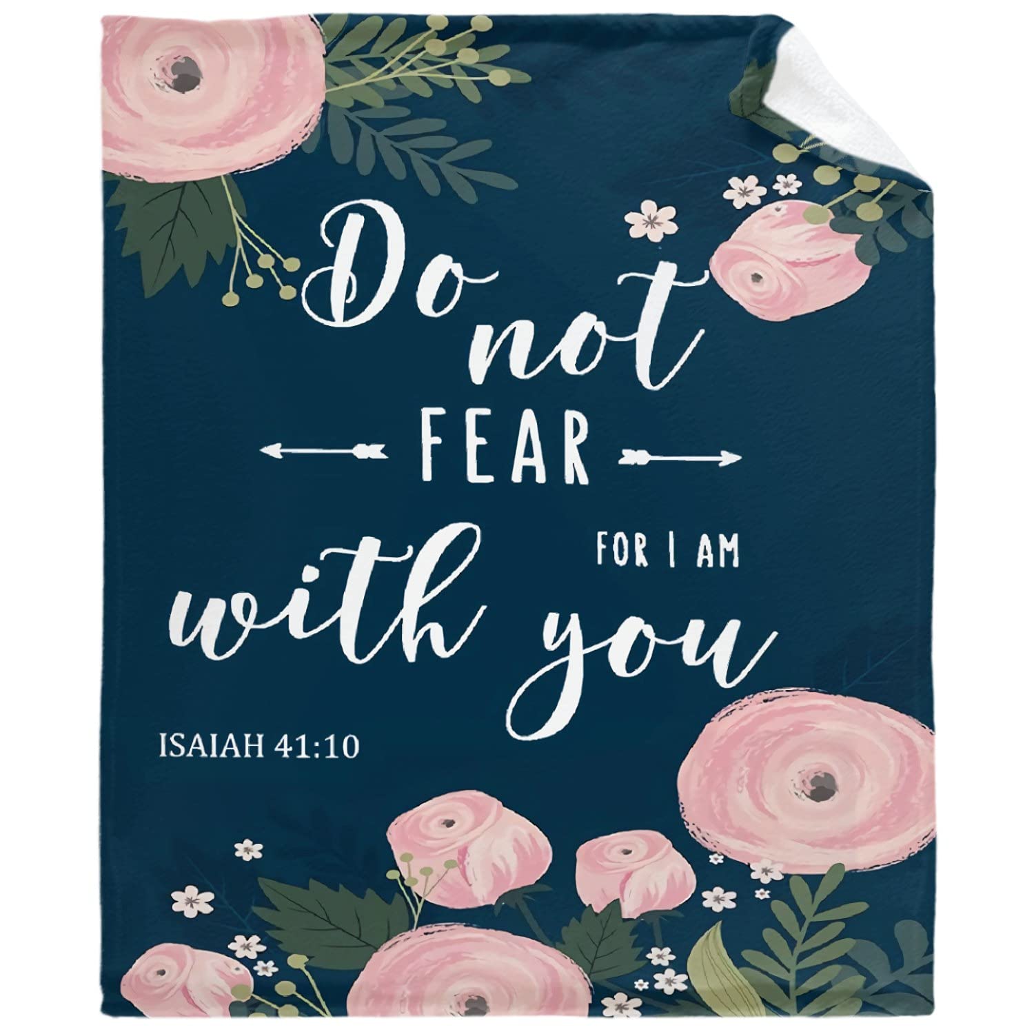 Do Not Fear for I Am with You Flannel Throw Blanket - Soft & Lightweight 120