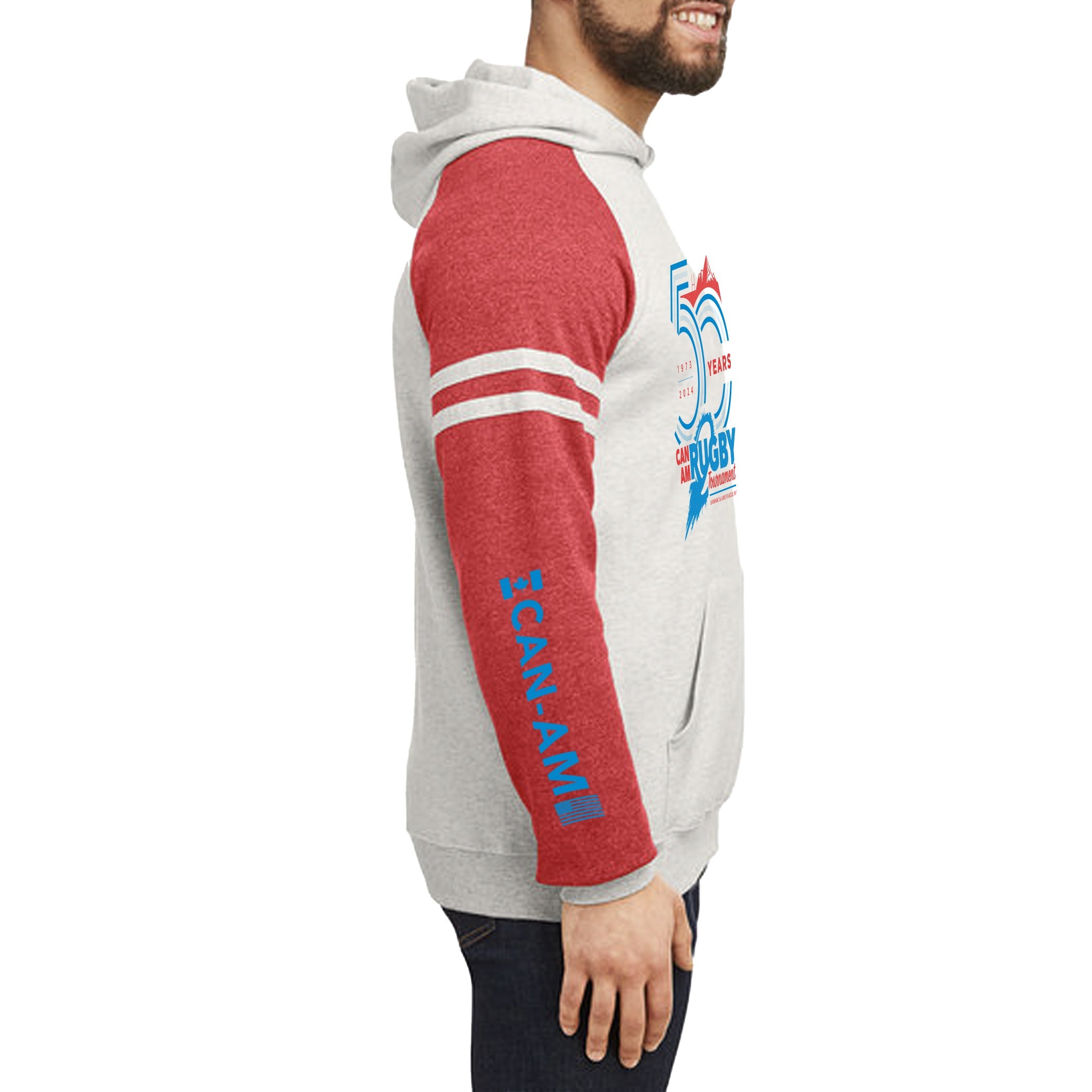 Can Am Rugby 2024 Varsity Hoodie - Men's & Women's Pullover Sweatshirt for Rugby Fans - Perfect for Game Day, Training & Casual Wear