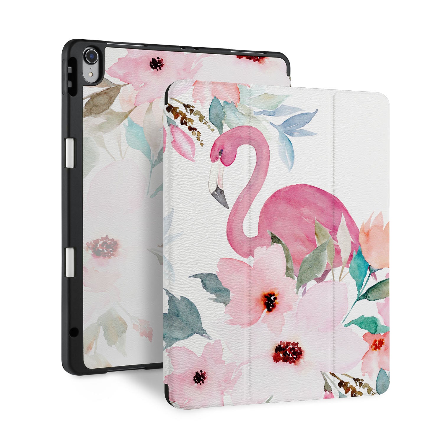 Premium iPad Trifold Case with Flamingo Design - Slim Protective Cover for iPad 6/7/8/9/10, Auto Sleep/Wake - Perfect for Work, Travel & School