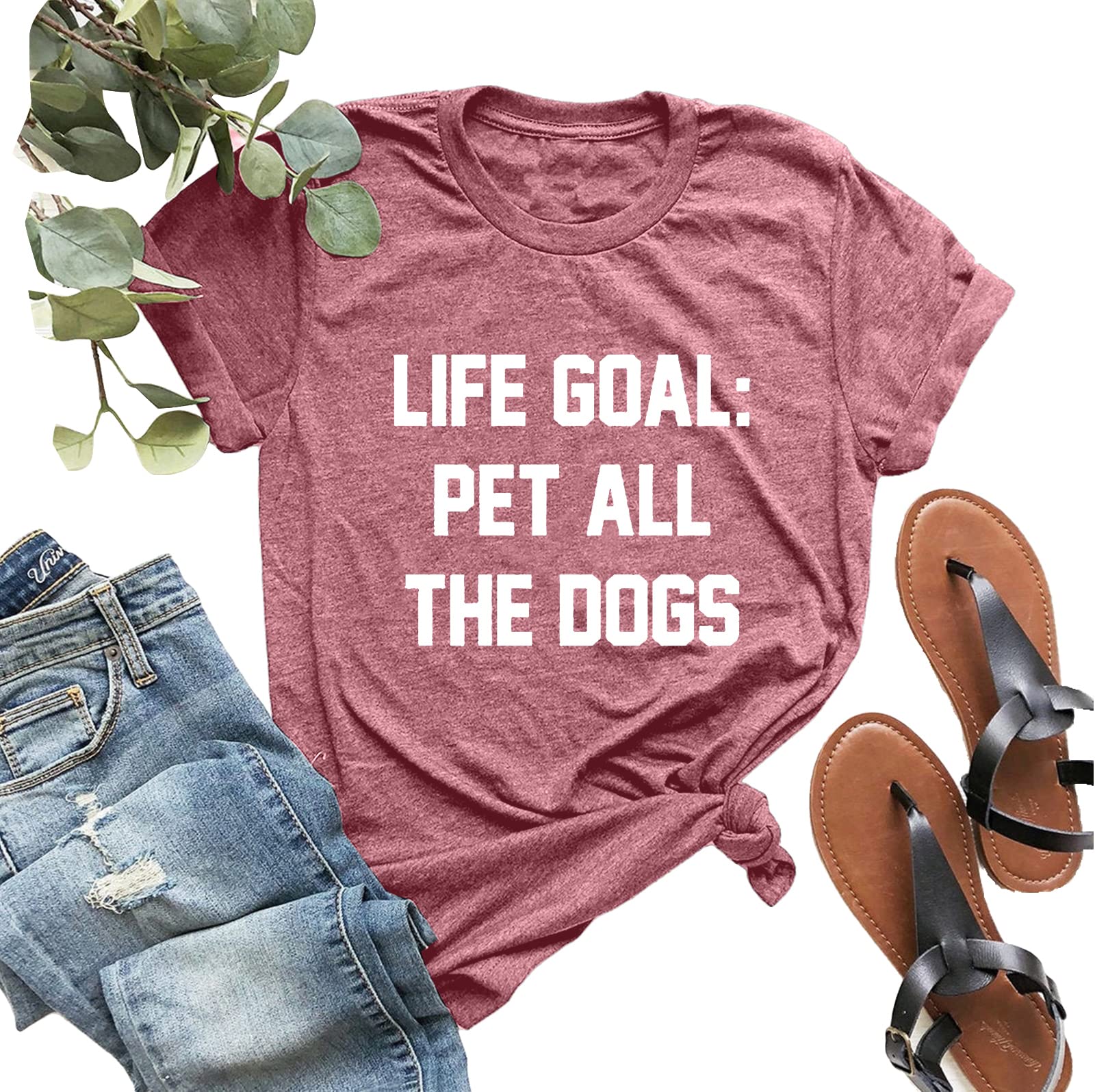 Funny Dog Mom T-Shirt for Women - Cute Dog Lover Shirt with Letter Print - Perfect Gift for Pet Owners - Wear to Dog Parks, Vet Visits & Puppy Playdates