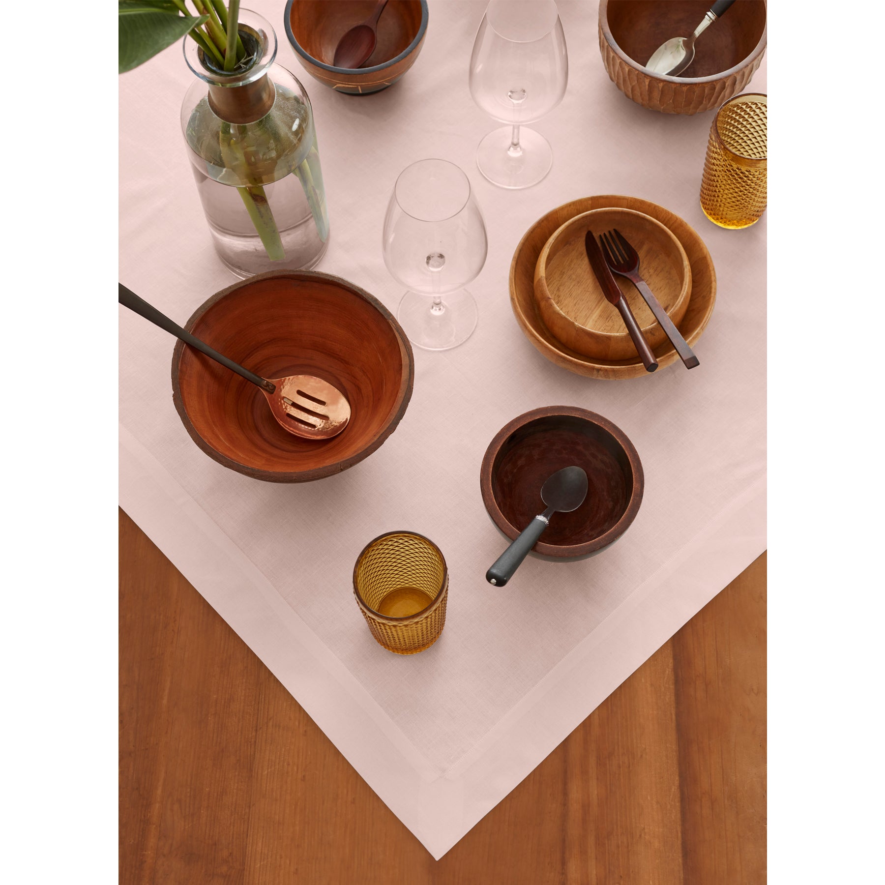 Premium Dru Cotton Linen Table Throw - Soft & Durable Table Cover for Dining Room, Kitchen, or Outdoor Picnic - Elegant Home Decor & Party Tablecloth