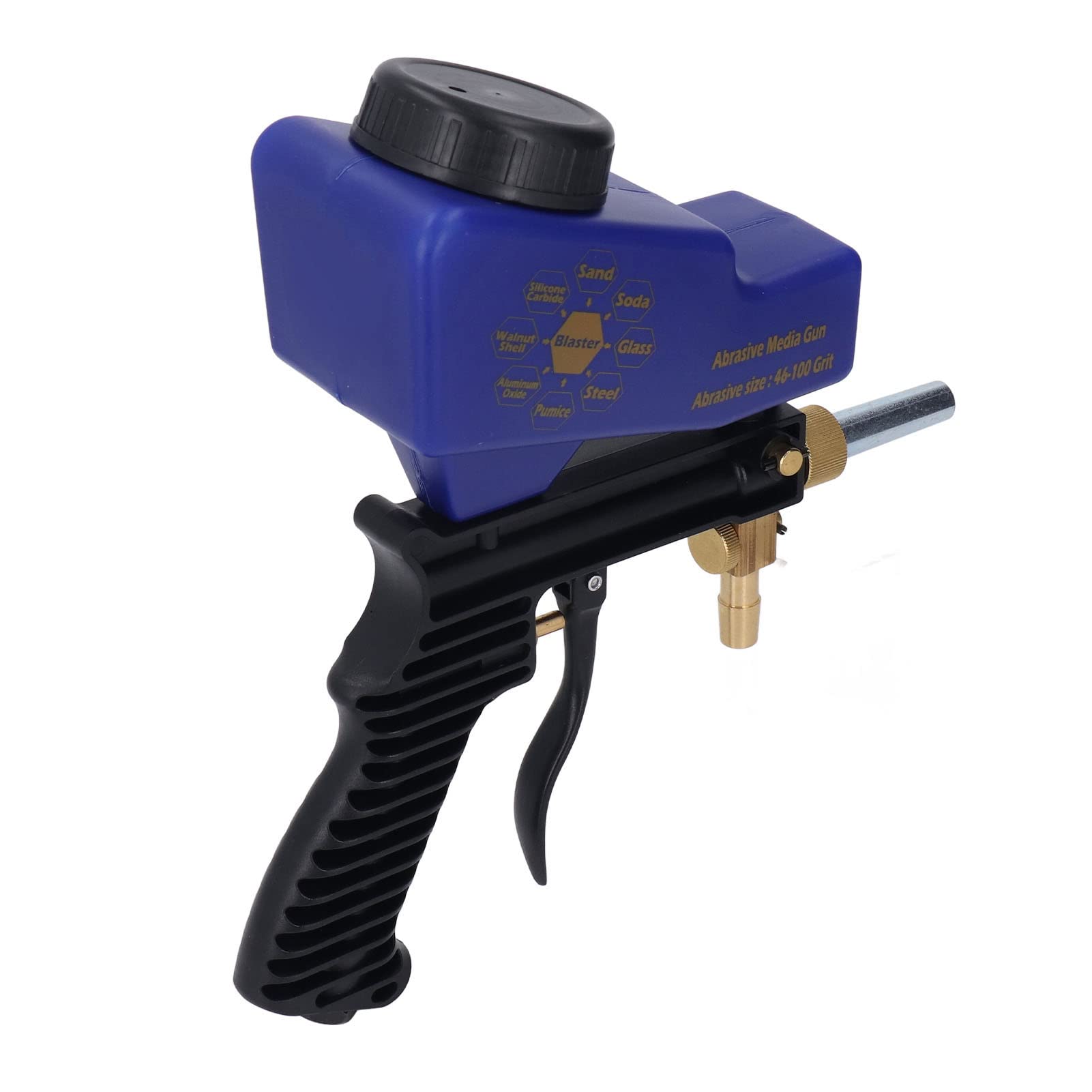 Sand Blaster Tool Kit - ABS Aluminum Siphon Sandblaster with Dual Control for Glass Etching, Metal Cleaning & Surface Preparation | Perfect for DIY Crafts, Automotive Restoration & Industrial Use