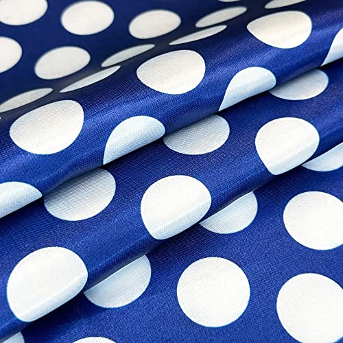 Royal Blue and White Polka Dot