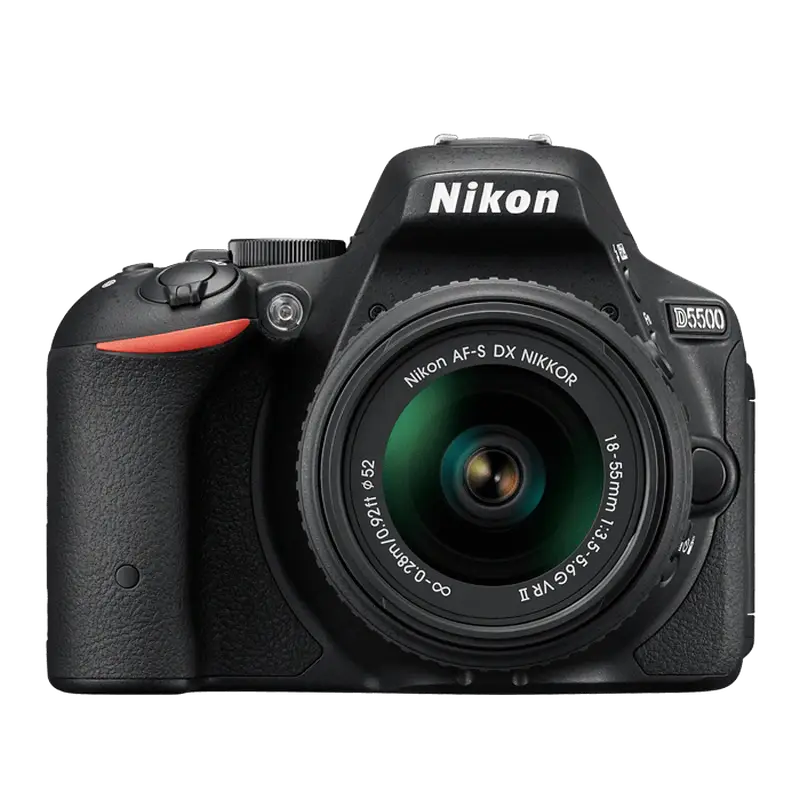Nikon D5500 24.2MP Digital SLR Camera Body Only with 18-55mm Lens Kit, 3-Piece Accessory Bundle for Photography & Videography - Perfect for Travel, Portraits, and Vlogging