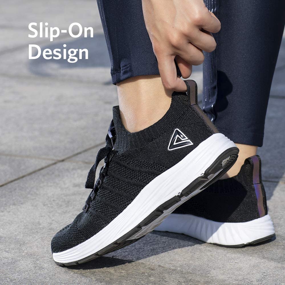 PEAK Women's Lightweight Walking Shoes - Slip-On Sneakers for Running, Tennis, Gym & Casual Workout | Comfortable & Breathable for Daily Wear, Travel & Outdoor Activities