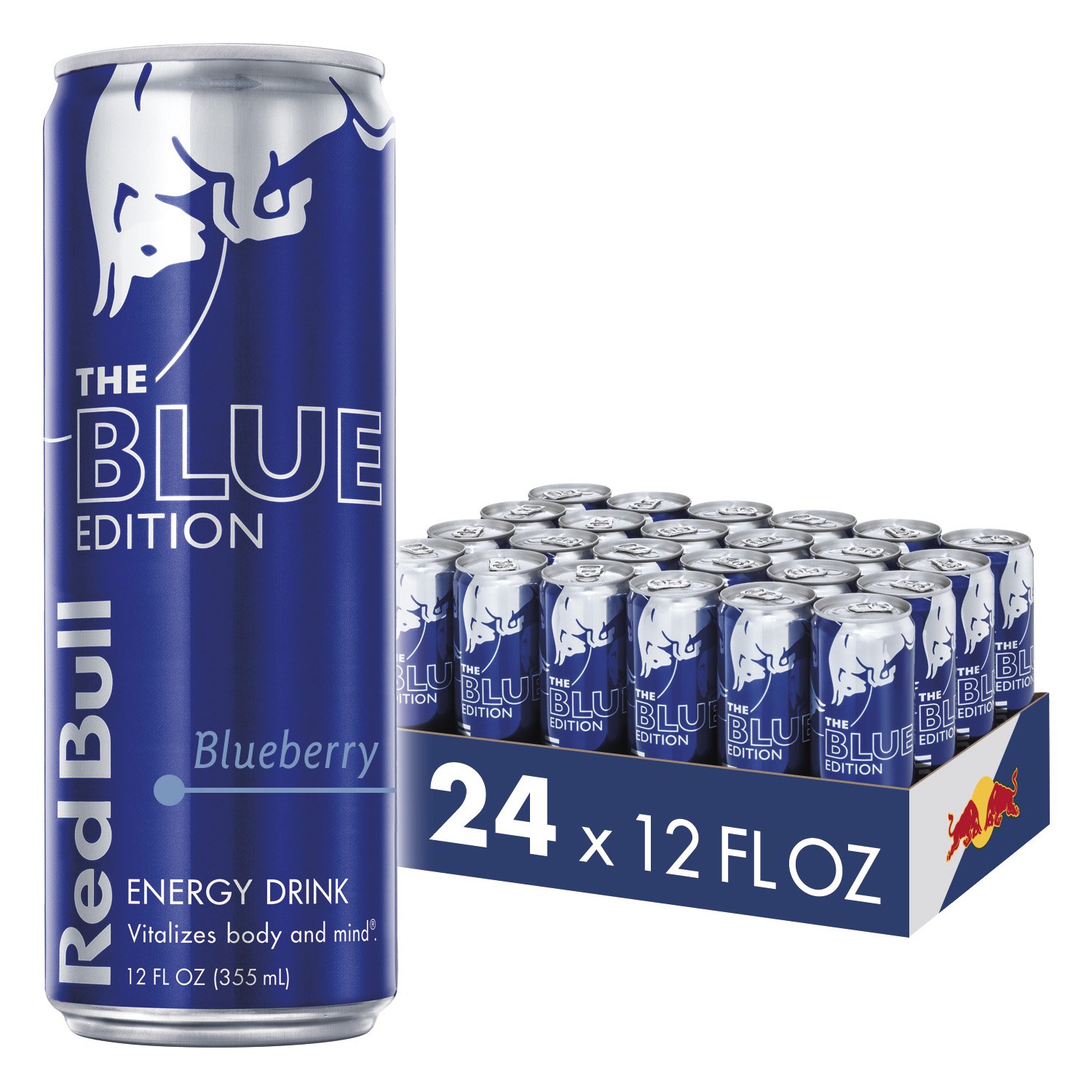 Red Bull Energy Drink Blue Edition & Yellow Edition Tropical - 24 Cans Each | Sugar-Free Energy Boost for Workouts, Gaming & Late Night Study Sessions
