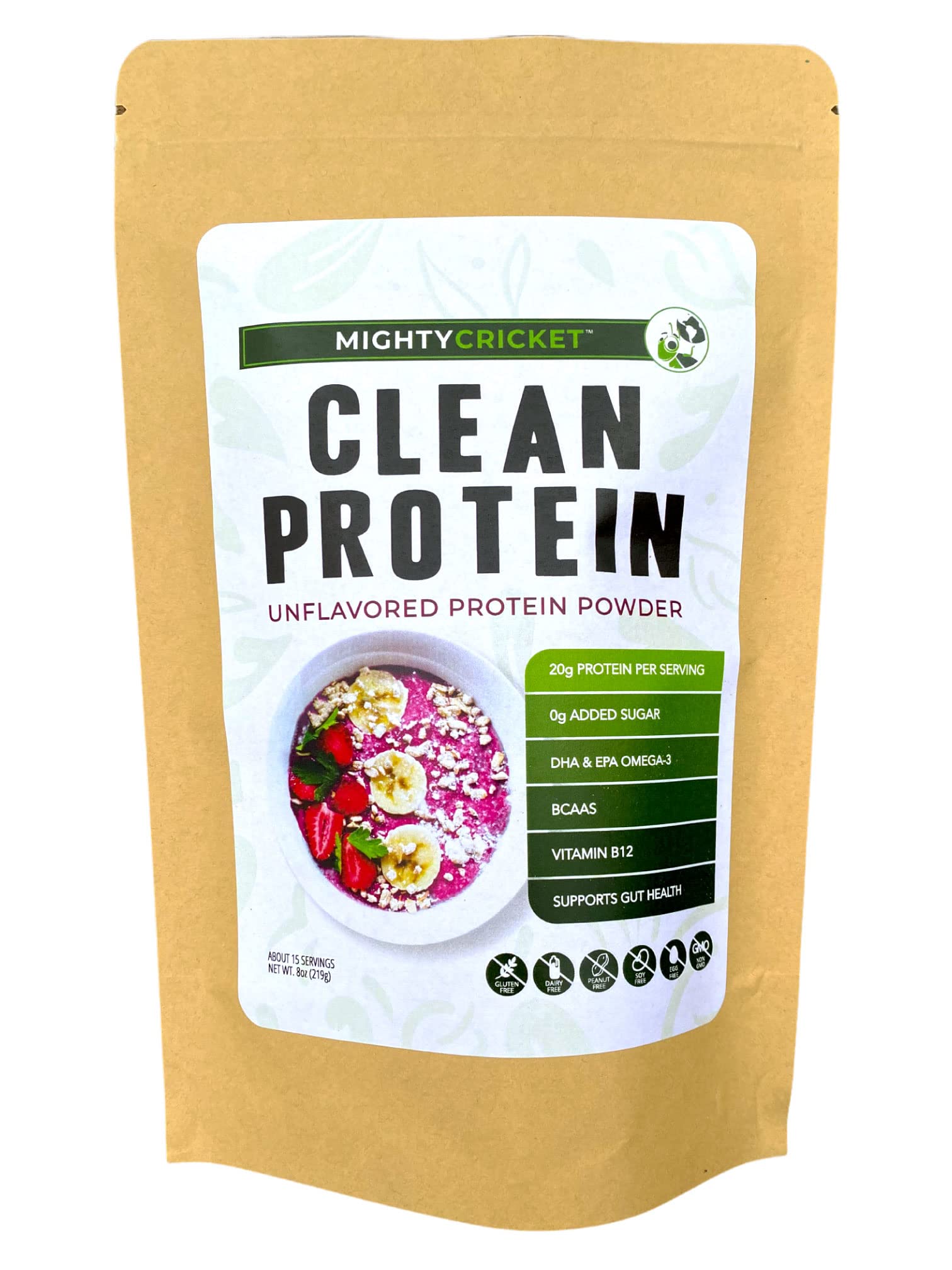 Organic Cricket Protein Powder - 100% Pure, Gluten Free, Dairy Free, Soy Free High Protein Flour Alternative | Healthy Insect Protein for Baking, Smoothies & Fitness Nutrition (1 lb Pack) | Perfect for Athletes, Keto & Paleo Diets