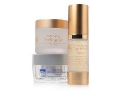 Dead Sea Anti-Wrinkle Eye Serum & Exfoliating Facial Scrub - Anti-Aging Spa Care Set for Dark Circles & Fine Lines | Perfect for Night Routine & Travel Skincare