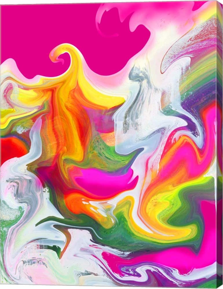 Liquified II Abstract Canvas Wall Art - 21x28 Inches Gallery Wrapped Modern Painting for Living Room, Bedroom & Office Decor | Posters International Studio
