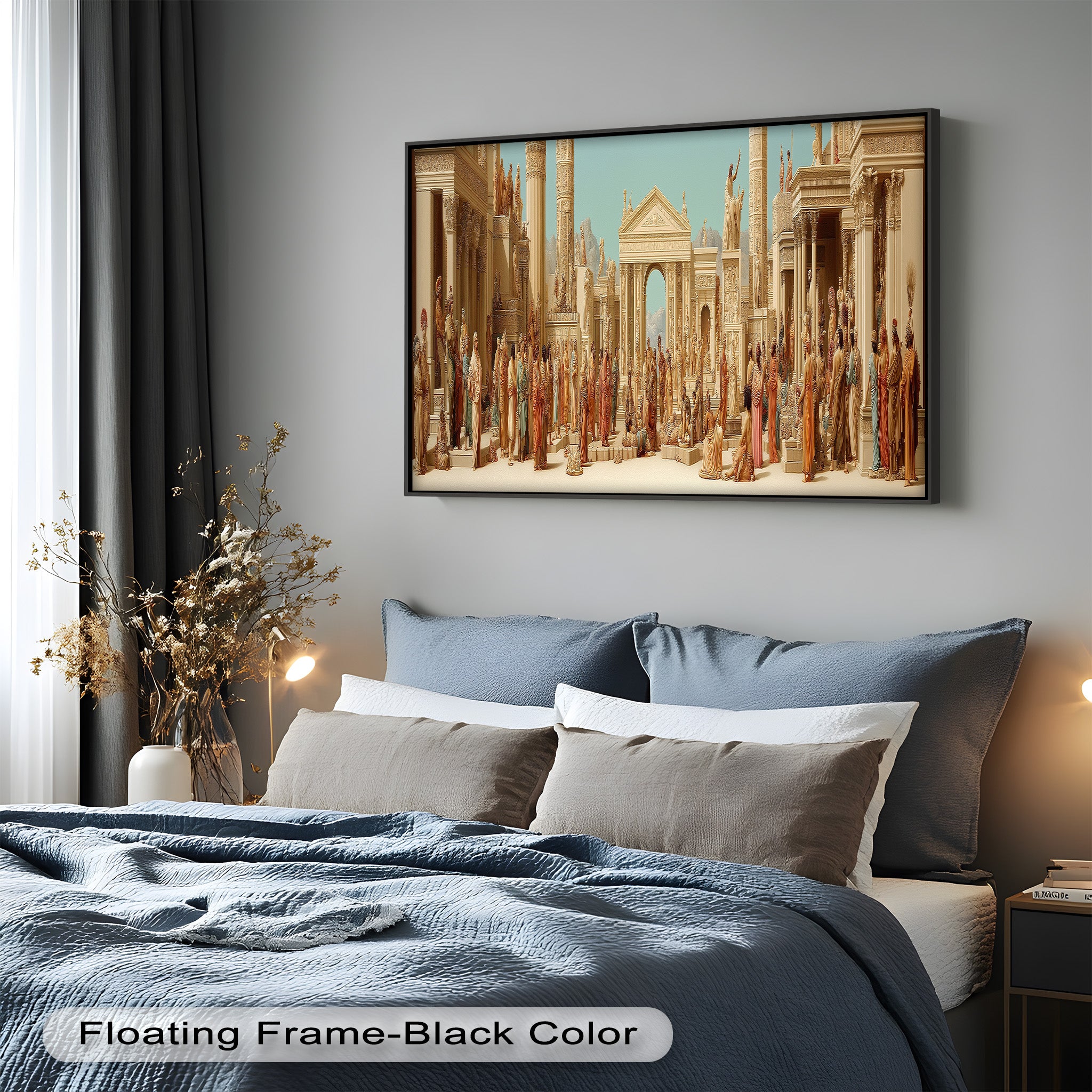 Ancient Agora Gathering - Roman Forum Oil Painting Wall Art | Historical Landscape Artwork | Perfect for Home Decor, Office & Gallery Display
