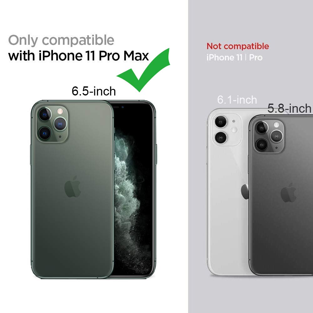 Sparkle Clear TPU Case with Wrist Strap & Kickstand for iPhone 11 Pro Max 6.5
