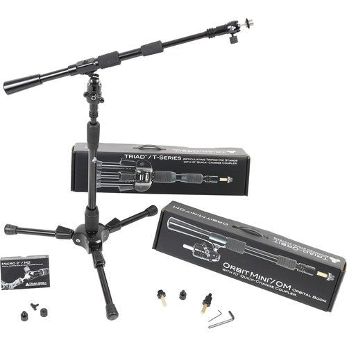 Triad Orbit Short Tripod Stand System with T1/OM/M2 Mounts - Compact & Lightweight for Travel Photography & Vlogging