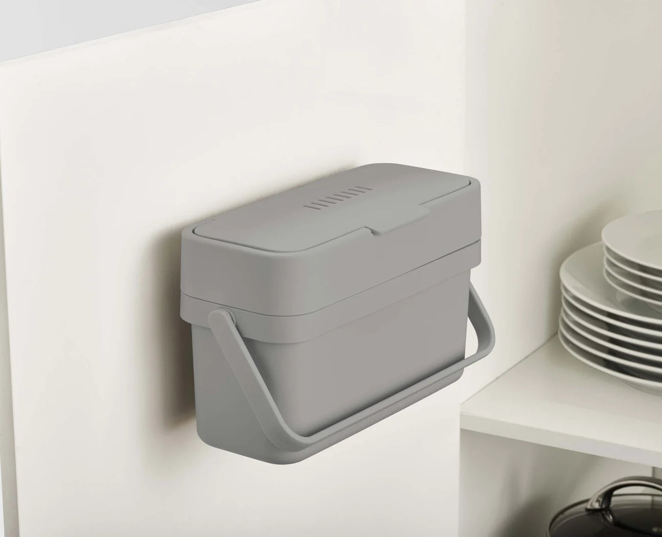 DUO Compo Easy Fill 4L Food Waste Caddy - Eco-Friendly Kitchen Compost Bin for Organic Waste, Perfect for Countertop or Under-Sink Use in Homes & Restaurants