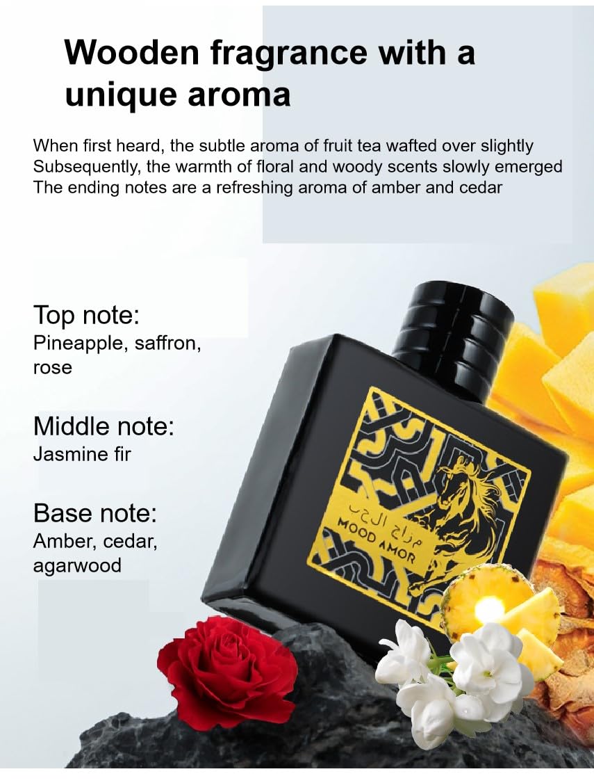 Premium Arabic Style Wooden Fragrance Pheromone Perfume Spray - Unisex Scent, 3.4 oz Long-Lasting Cologne for Men & Women - Perfect for Date Nights, Special Occasions & Daily Wear