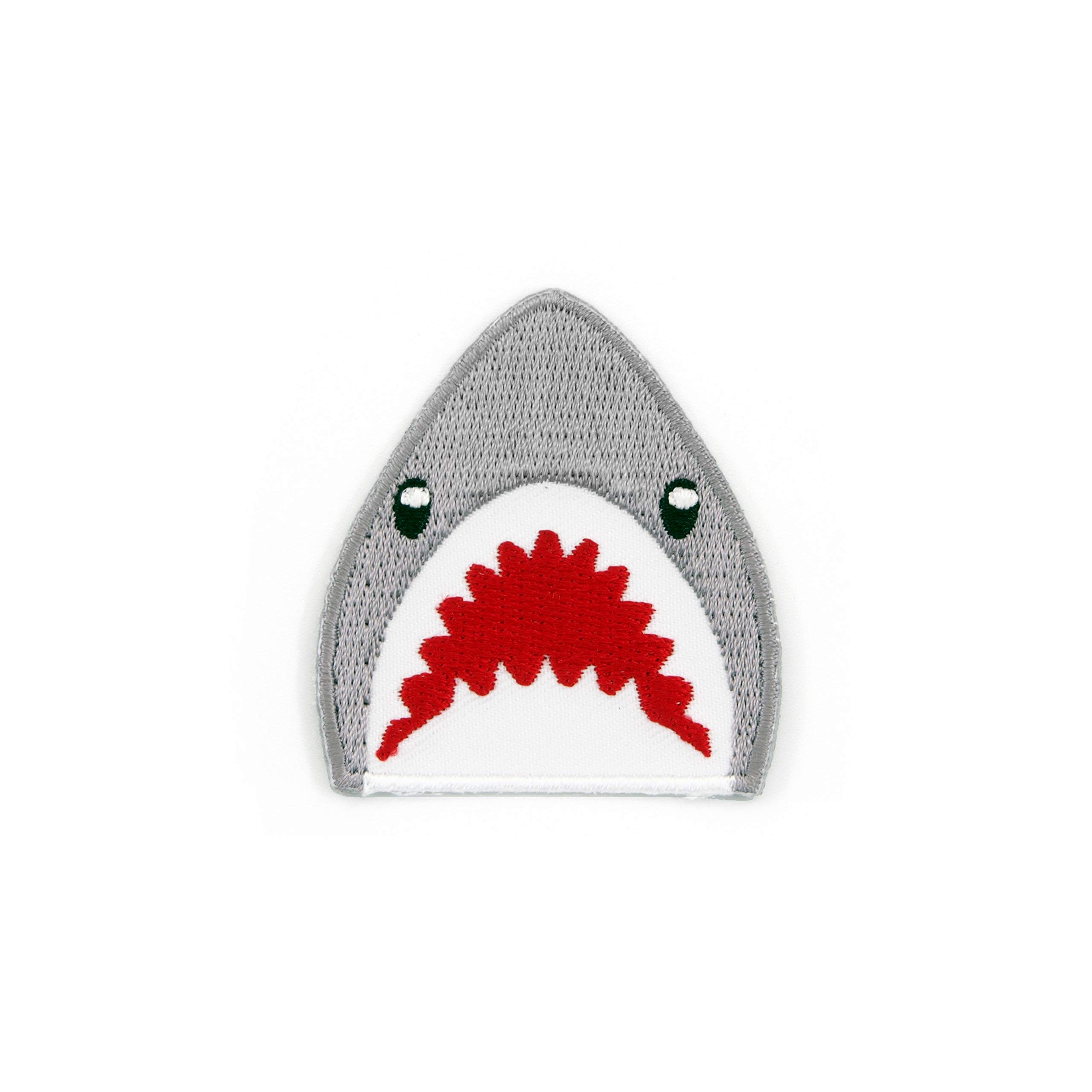 Winks For Days Shark Emoji Iron-On Patch - Cute Embroidered Applique for DIY Clothing, Bags, Hats & Accessories - Perfect for Teens, Kids Fashion & DIY Craft Projects