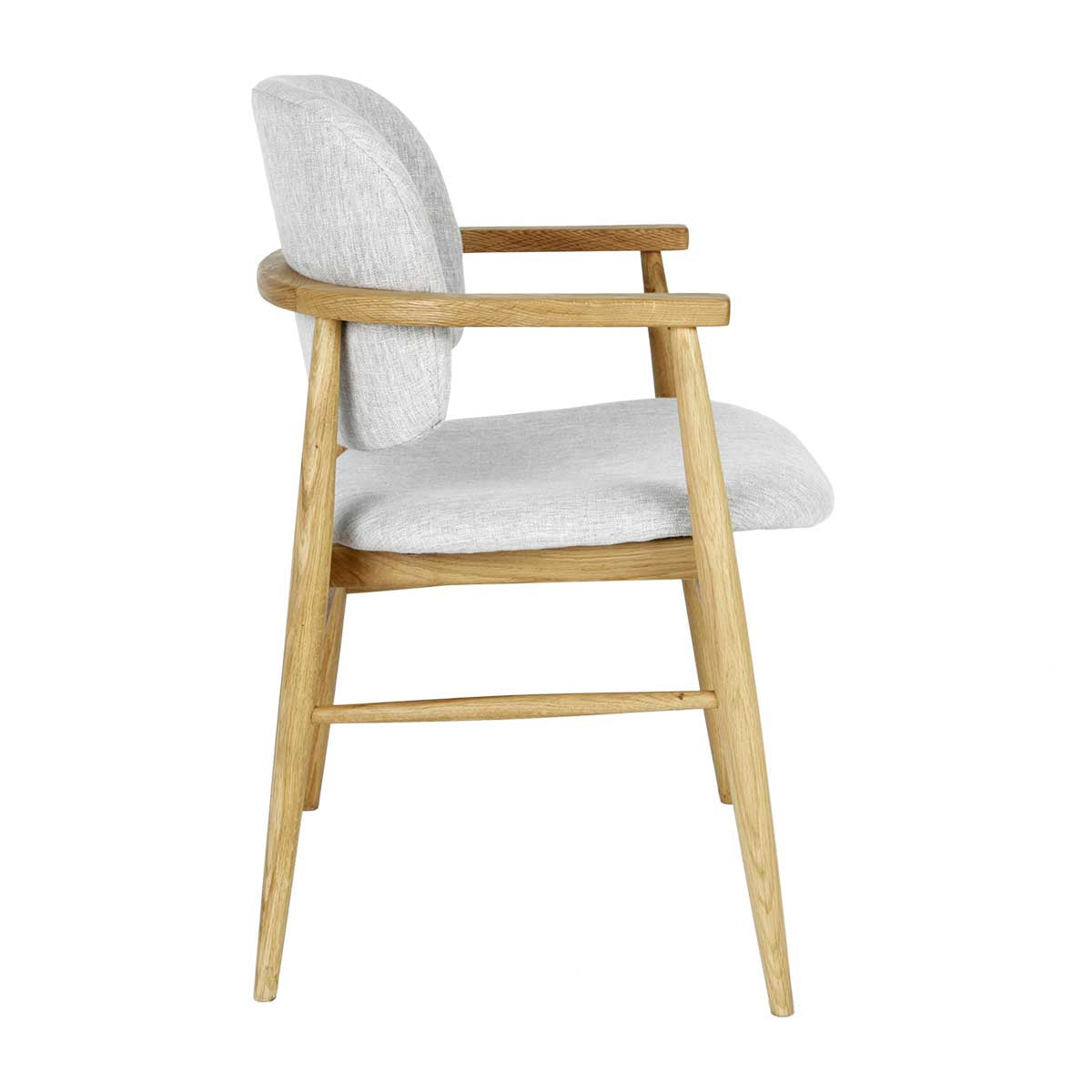 Aura Fabric Dining Chair - Solid Oak Wood Frame, Comfortable Upholstered Seat - Perfect for Kitchen, Dining Room, and Home Office Use