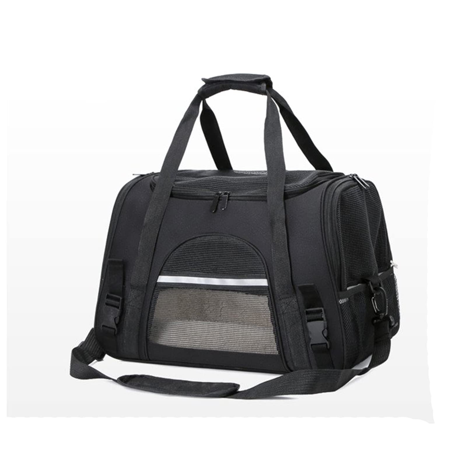 ZHUAN Foldable Pet Travel Carrier Bag - Portable & Safe Dog Cat Carrier with Locking Zippers for Small Dogs & Medium Cats | Perfect for Air Travel, Car Rides & Outdoor Adventures