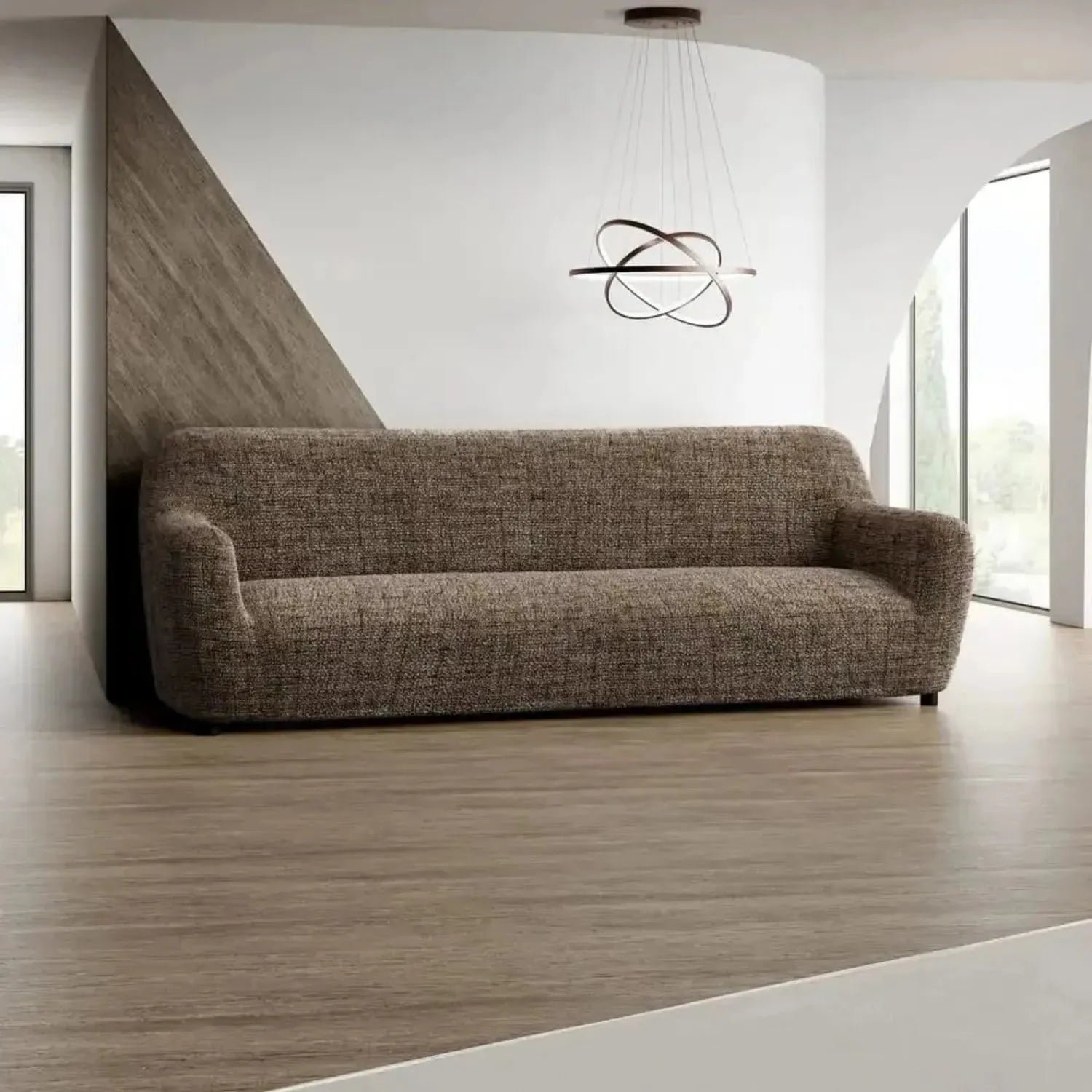 4 Seater Sofa Slipcover - Soft Microfiber Fabric with Stylish Prints - Perfect for Living Room, Family Room & Home Decor