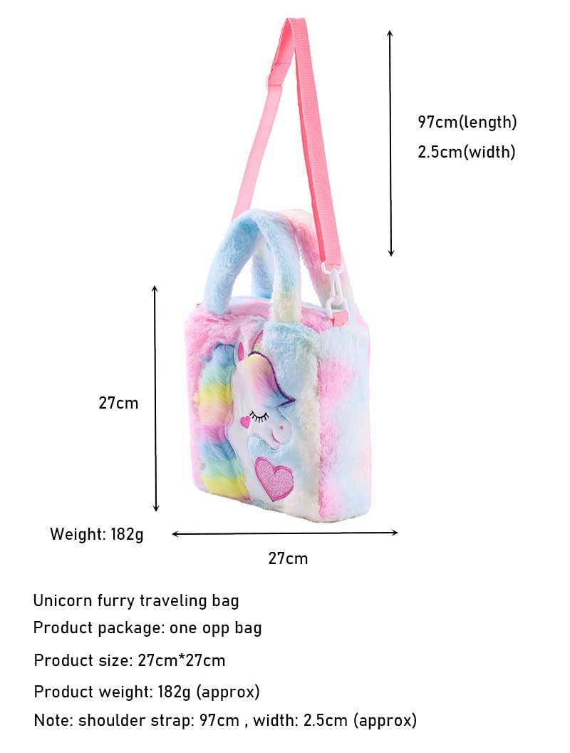 ADISA Unicorn Toddler Bag for Girls - Cute Princess Crossbody Purse with Adjustable Strap, Perfect Gift for Birthday & School | Ideal for Daycare, Travel & Playdates