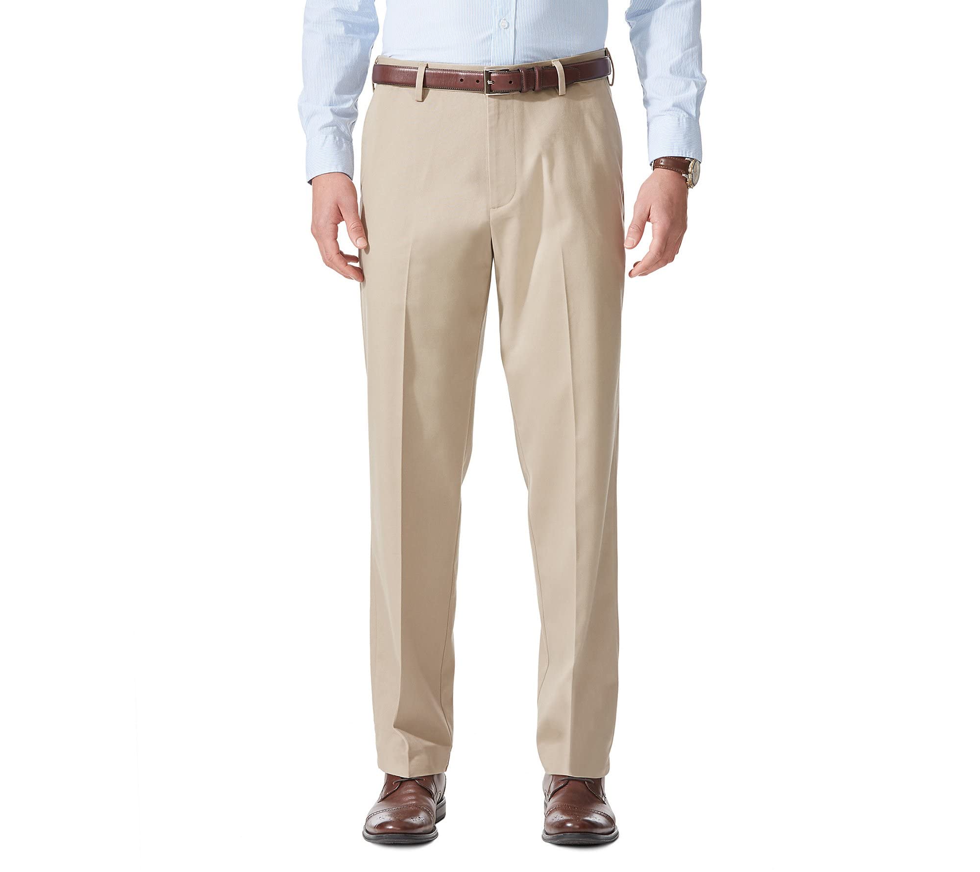 Dockers Men's Relaxed Fit Comfort Khaki Pants - Casual Stretch Flat Front Chinos for Work & Travel | Comfortable Office & Weekend Wear