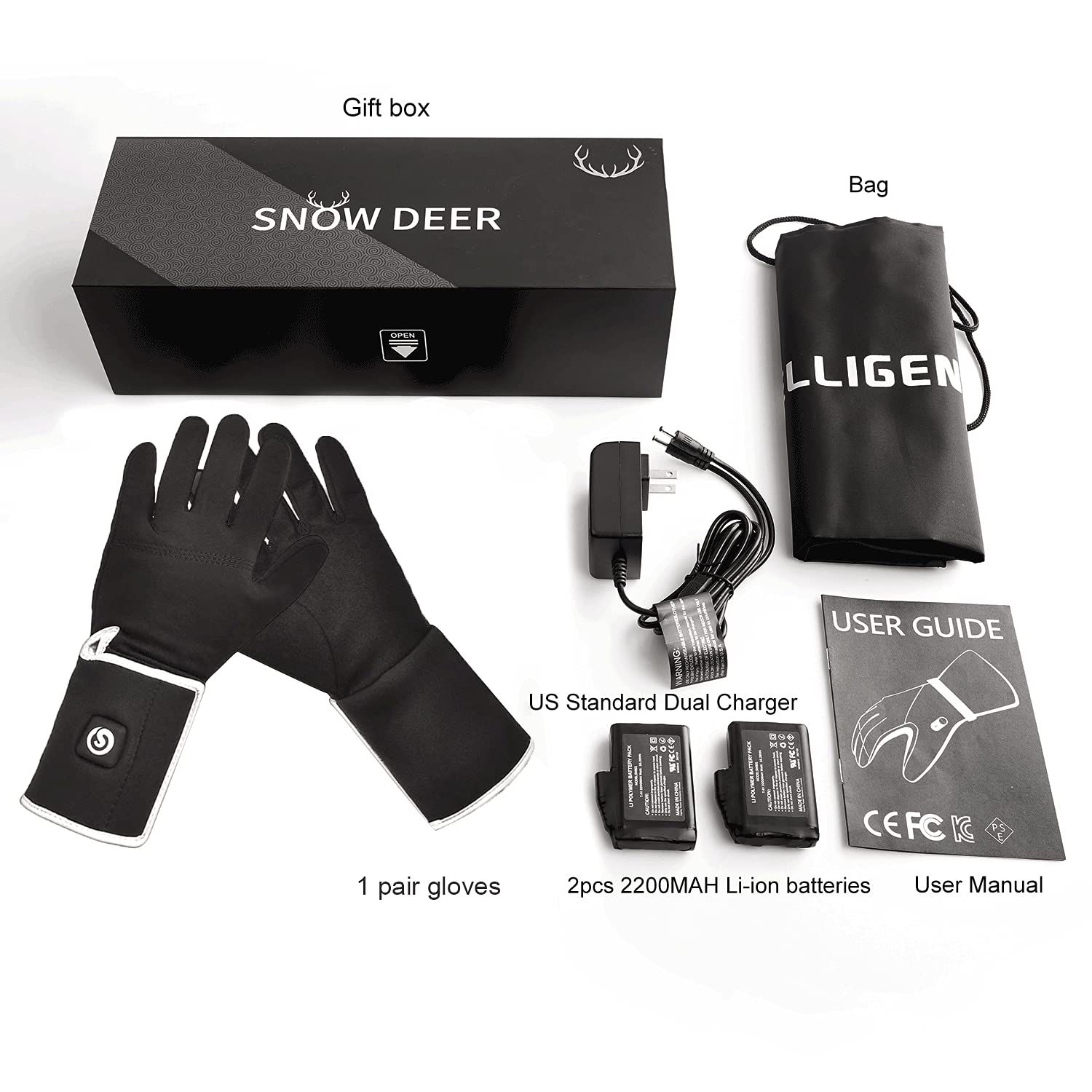 Rechargeable Battery Heated Gloves for Men & Women - Winter Motorcycle Riding, Skiing & Snow Sports Warmth | Cold Weather Hand Warmers