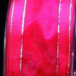 Premium Red & Gold Organdy Wired Edge Ribbon - 1.5
