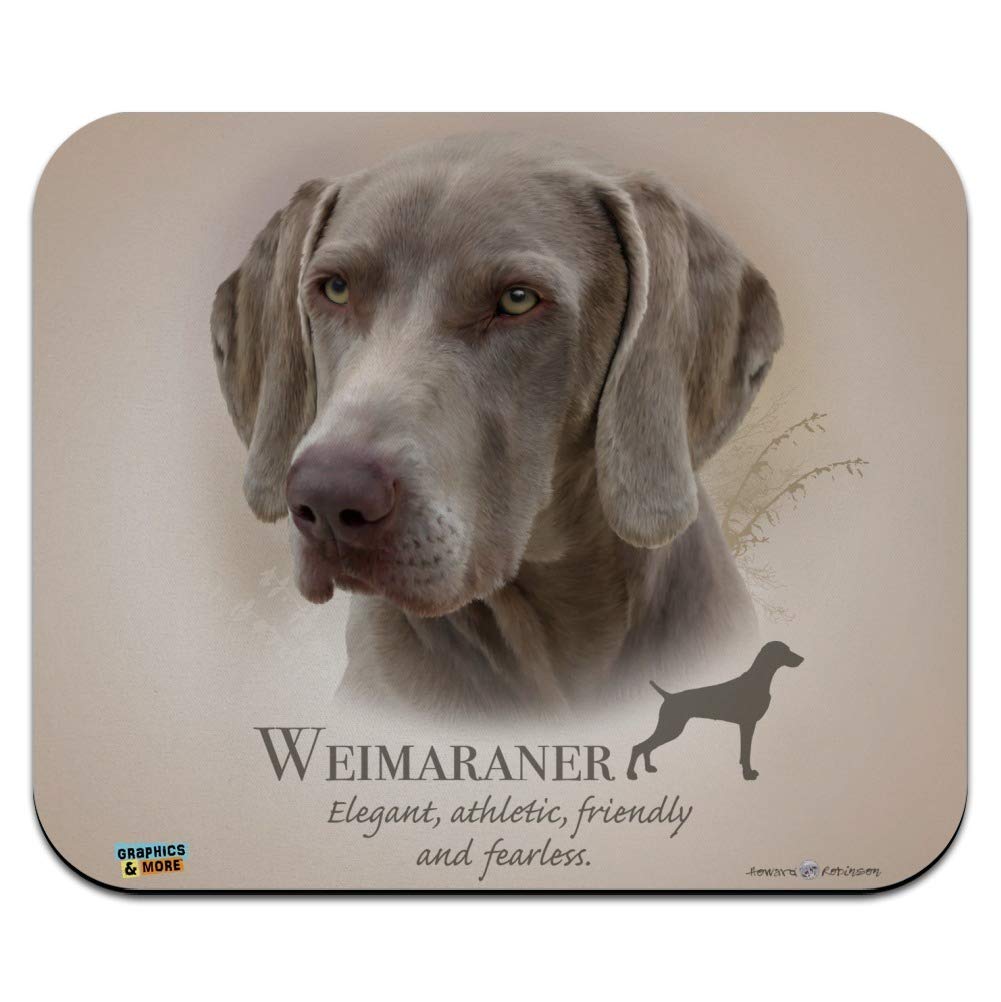 Weimaraner Dog Breed Low Profile Thin Mouse Pad - Non-Slip Gaming & Office Desk Mat for Computers, Laptops - Perfect for Work, Gaming & Home Office Use