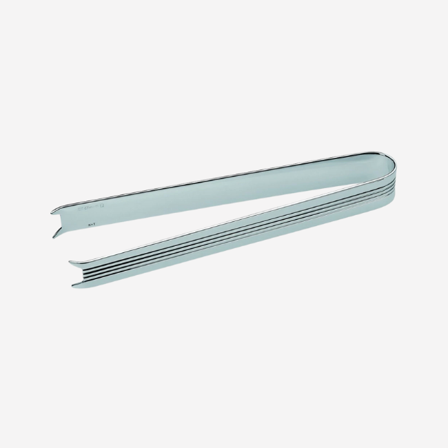 Christofle K+T Silver Plated Ice Tongs - Elegant Cocktail & Bar Accessories for Home Entertaining & Luxury Dining