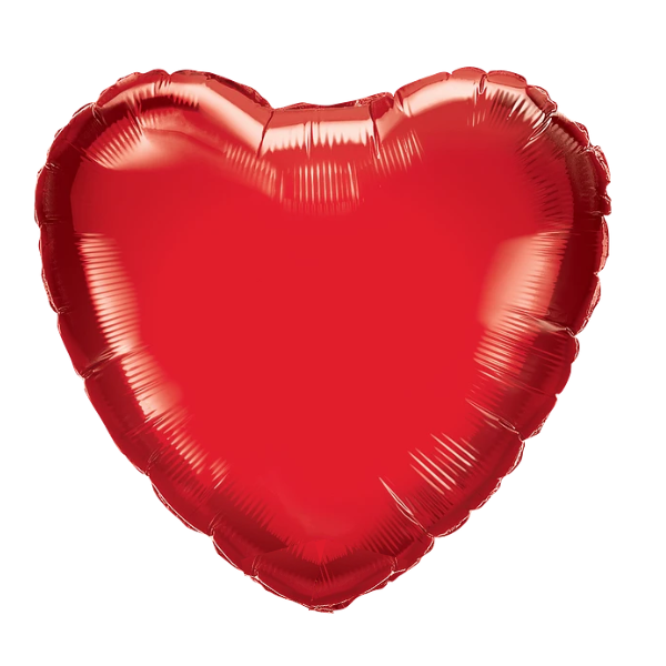 18 Inch Ruby Red Plain Foil Hearts - Premium Party Decorations for Valentine's Day, Weddings, Anniversaries & Romantic Events