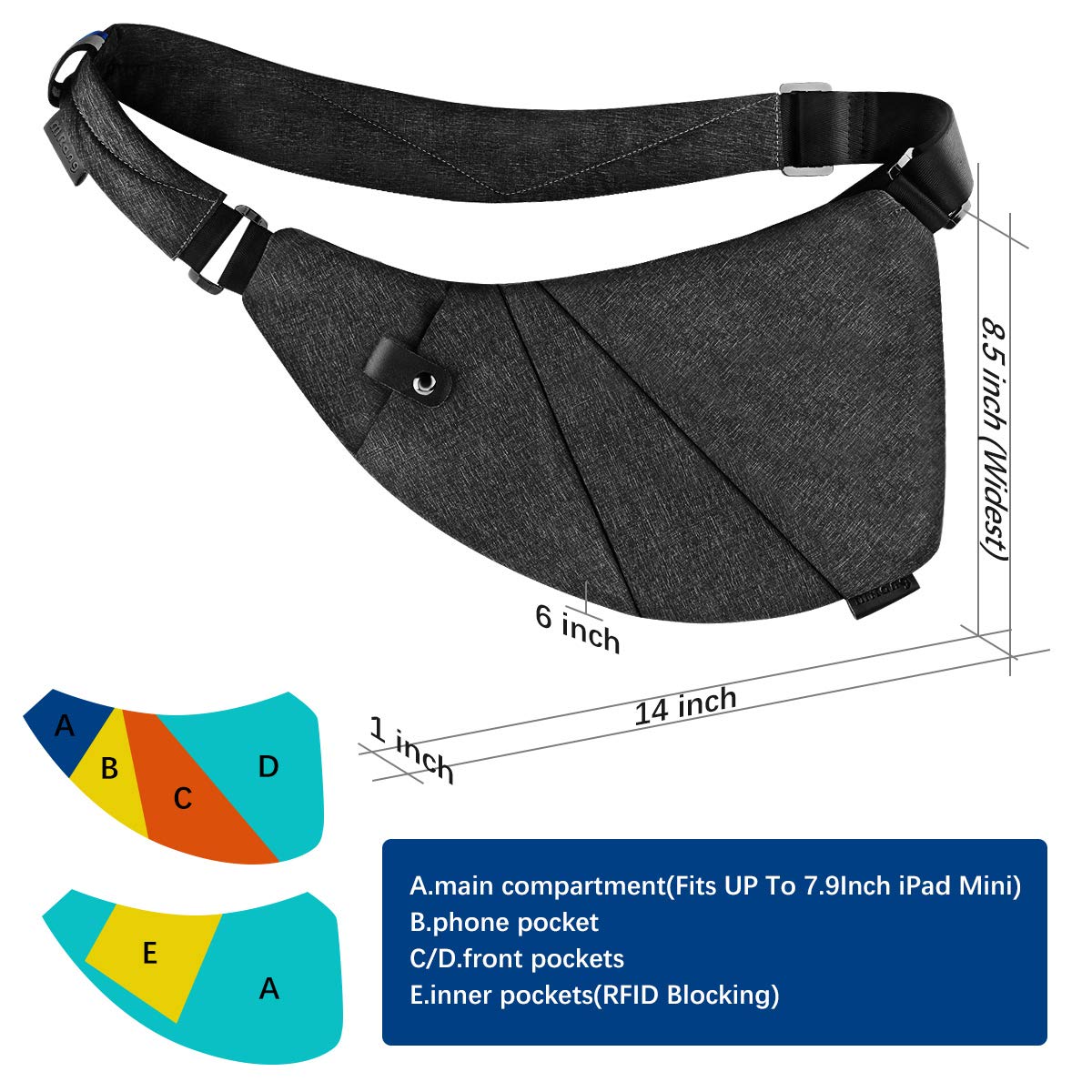 Trendy Anti-Theft Waterproof Crossbody Sling Bag for Women & Men - Perfect for Travel, Shopping & Daily Use