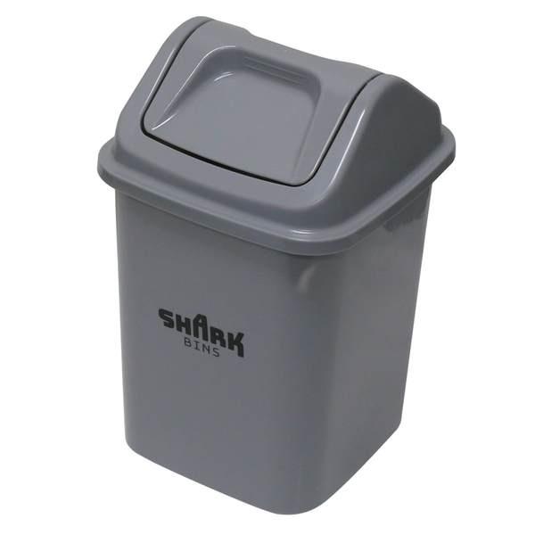 Shark Flip Top Tidy Bin 20L - Odorless Trash Can with Lid, Space-Saving Kitchen Waste Bin for Home, Office & Bathroom - Perfect for Recycling & Disposal