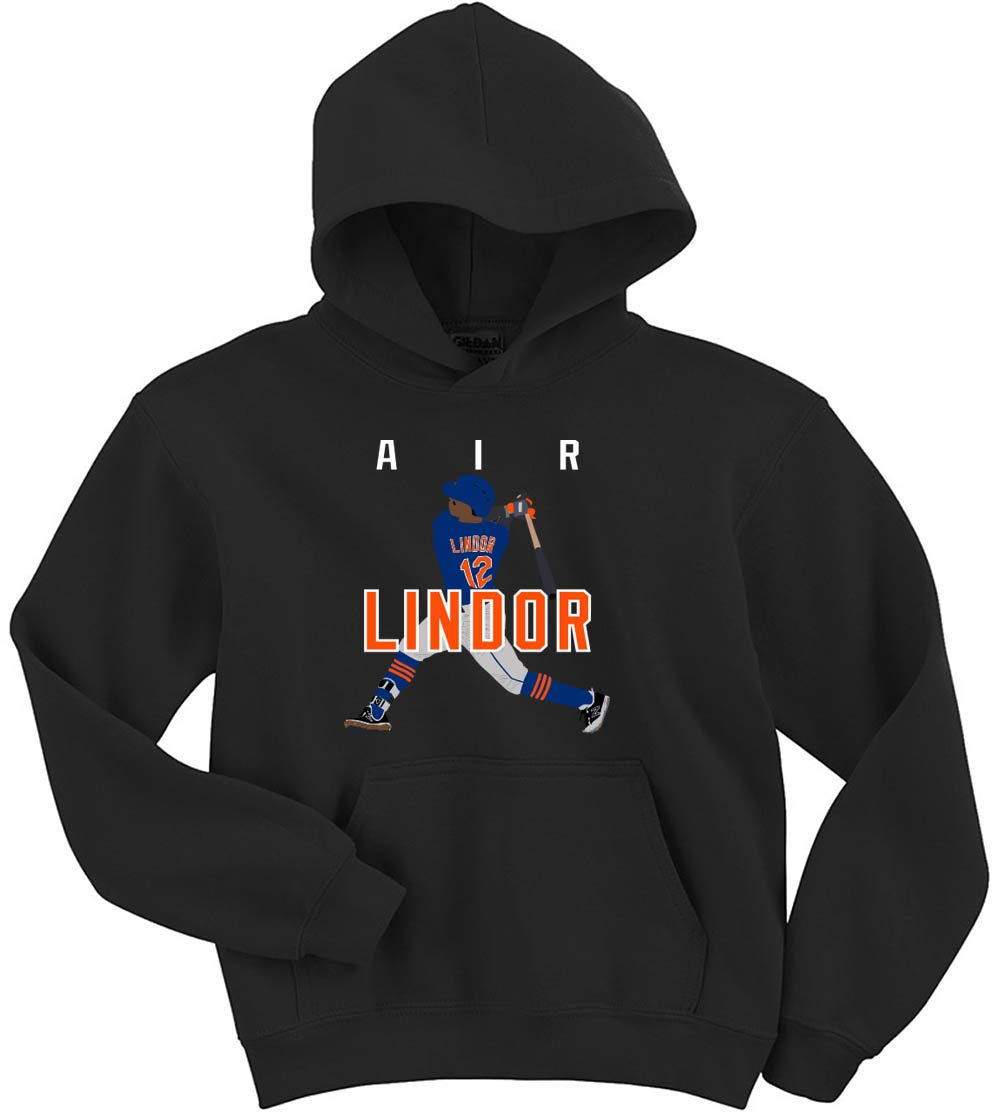 New York Mets Francisco Lindor Black Hooded Sweatshirt - MLB Baseball Fan Apparel for Men & Women - Perfect for Game Day & Casual Wear