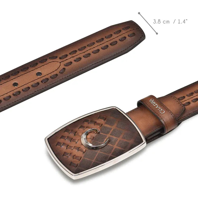 CV488RS Cuadra Maple Fashion Casual Cowboy Leather Belt for Men - Perfect for Western Wear, Rodeo Events & Everyday Style