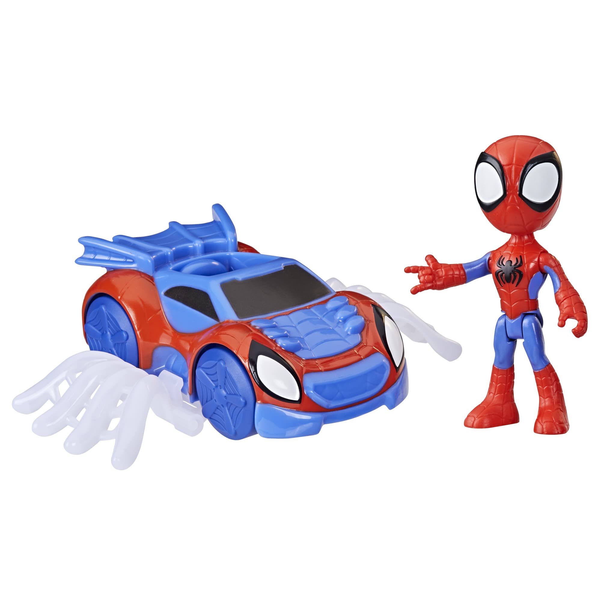 Spidey and His Amazing Friends 4-Inch Action Figure with Web Crawler Vehicle - Marvel Superhero Toy for Preschool Kids Ages 3+ | Easter Gift, Birthday Present, Pretend Play, Role-Playing Fun