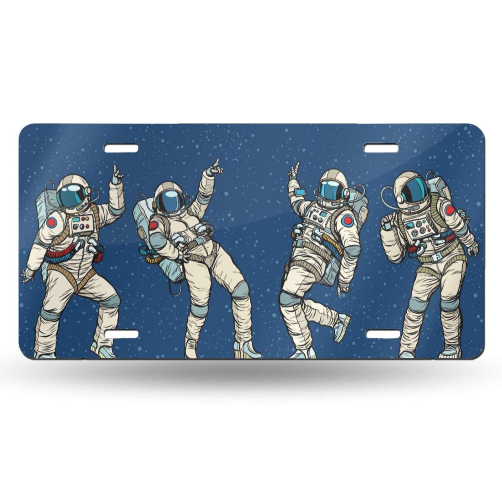 Astronaut Themed Decorative Aluminum Vanity License Plate - 6x12 Inch Novelty Car Front Tag for Men, Women & Kids - Perfect for Space Enthusiasts, Car Decor & Unique Gifts