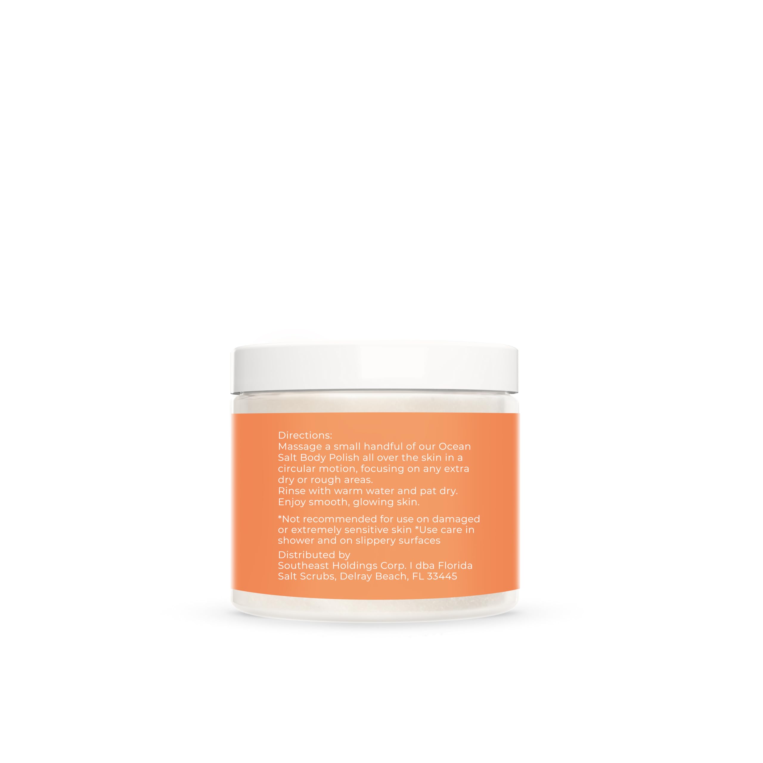 Florida Suncare Sea Salt Body Scrub with Marine Algae - Exfoliating Face & Body Polish for Acne & Scar Treatment - Coconut Mango Scented (3.3 oz) - Perfect for Spa Day, Post-Workout Refresh & Dry Skin Care
