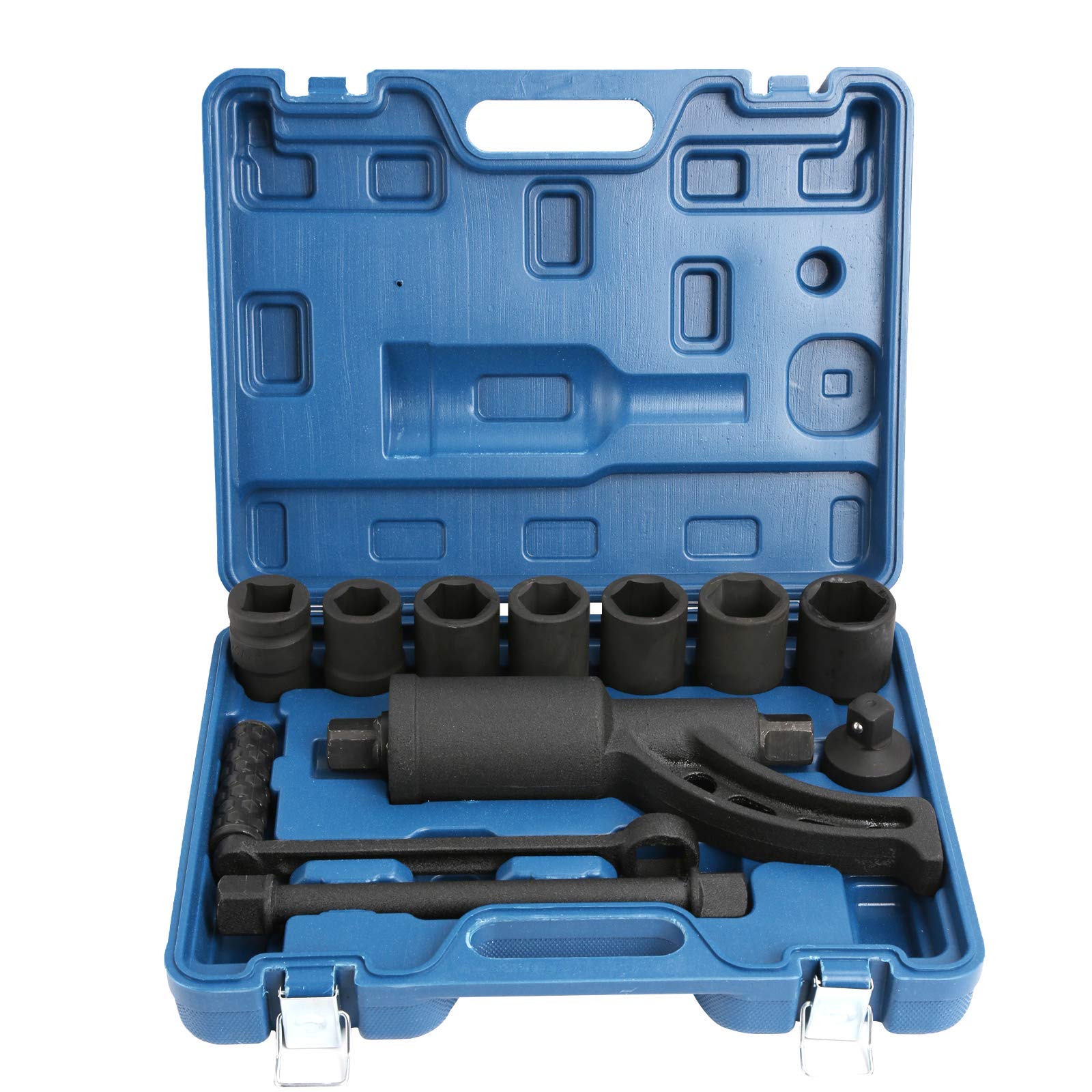 WINTOOLS Torque Multiplier Wrench - 1/2 Inch Drive, 8-Piece CR-V Socket Set for Lug Nuts - Heavy Duty Labor Saving Tool for Automotive, Truck & Farm Equipment Maintenance