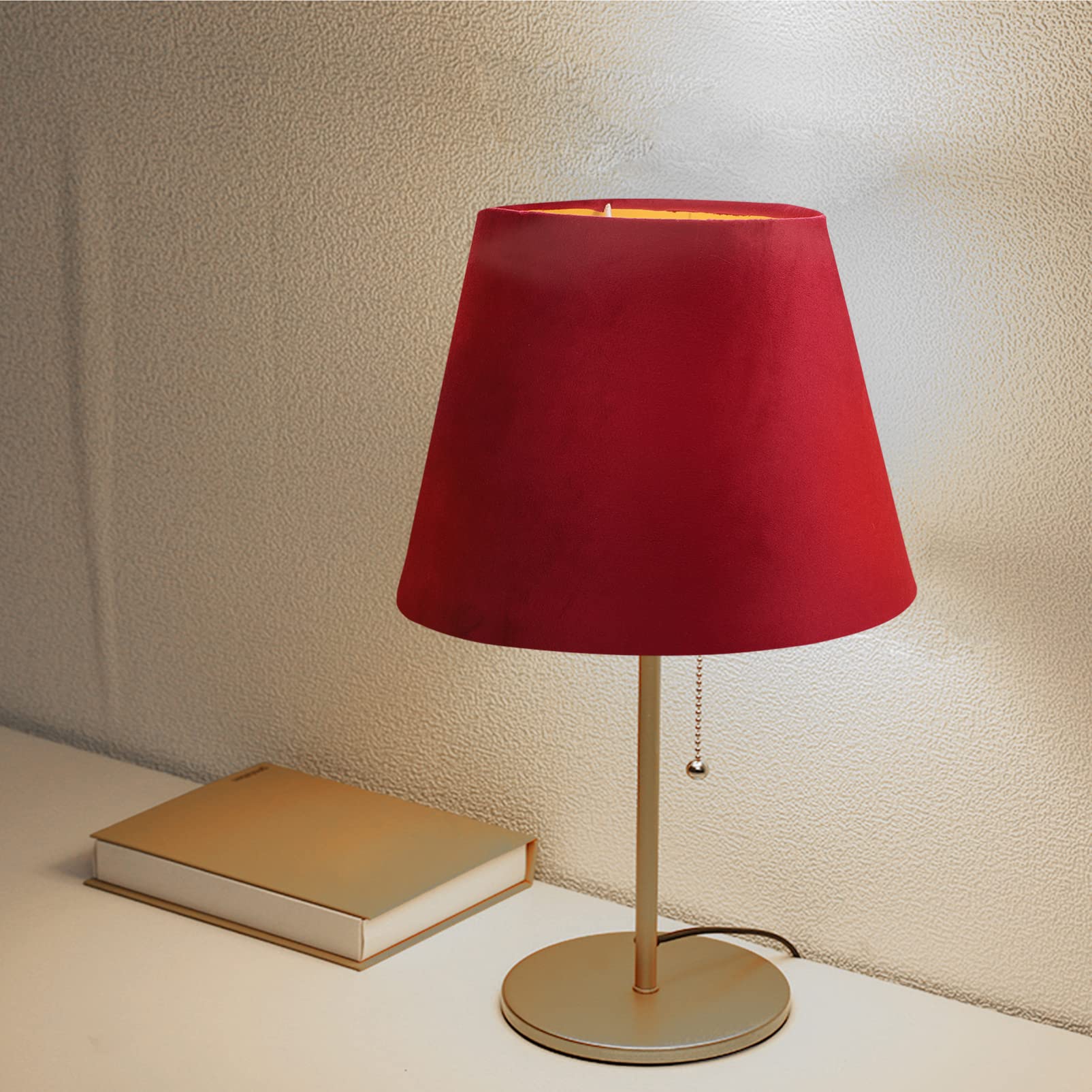 Beaupretty Small White Lamp Shade - Replacement Fabric Cloth Light Cover for Table Lamps & Floor Lights, Clip-On Boho Style, E27 Base - Perfect for Bedroom, Living Room, and Office Decor