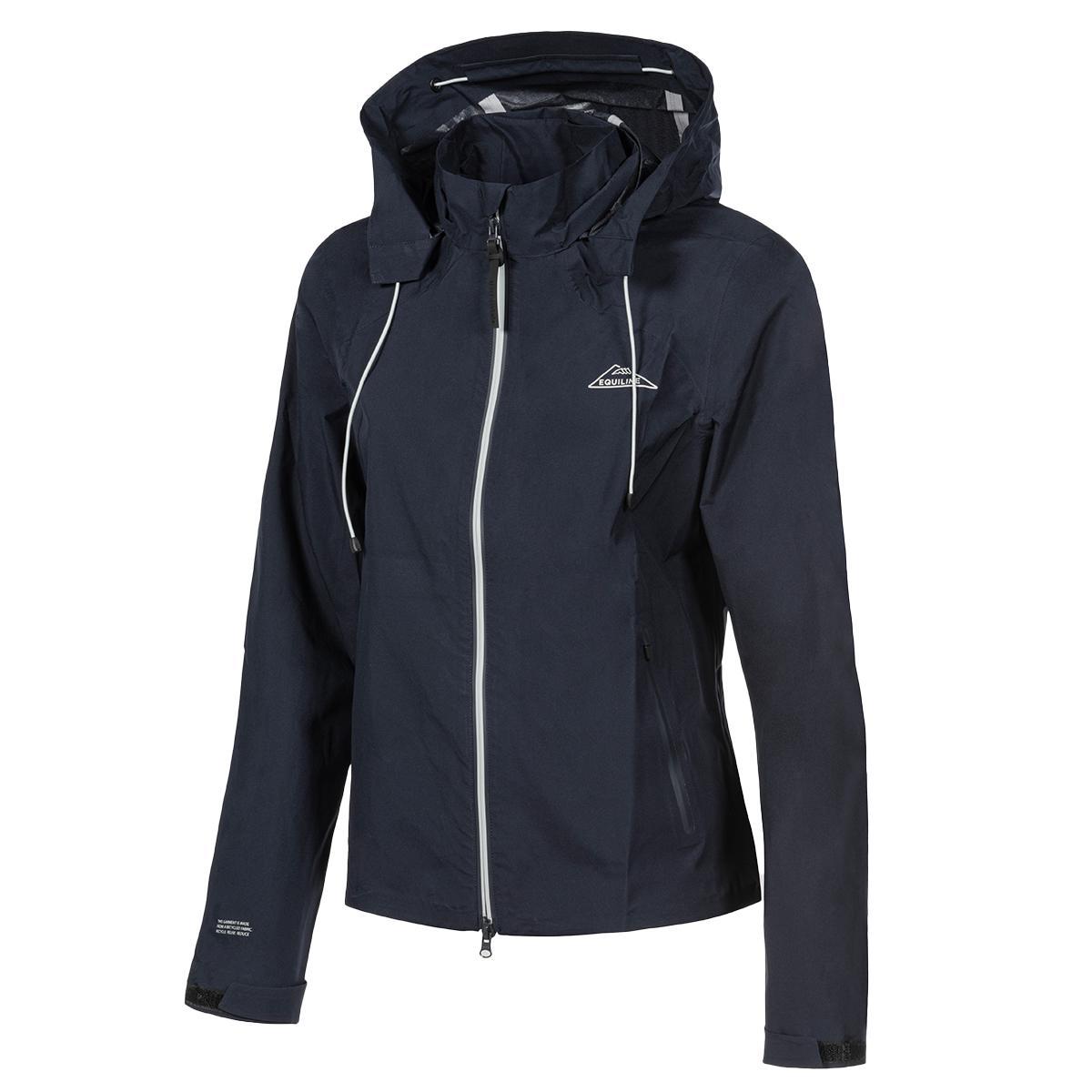 Equiline Women's Efrida Waterproof Jacket - Lightweight Windproof Raincoat for Outdoor Hiking & Travel - Perfect for Rainy Days & Winter Weather