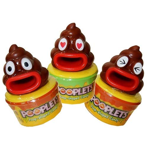 Kidsmania Pooplets Poop Emoji Shaped Candy Toy - 12 Count Display Box | Fun Novelty Gifts for Kids Birthday Parties & Prank Gifts