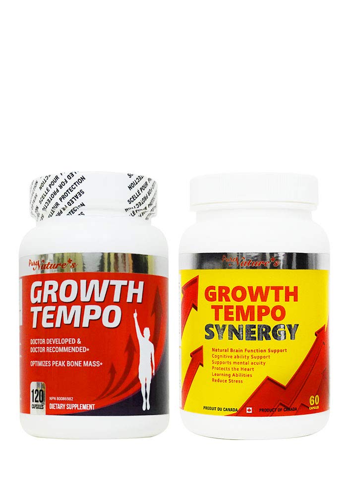 PNC Growth Tempo & Synergy Support - Kids Bone & Brain Health Supplement with Calcium & Vitamins for Height Growth - Supports Strong Bones, Cognitive Development & Healthy Growth for Active Children