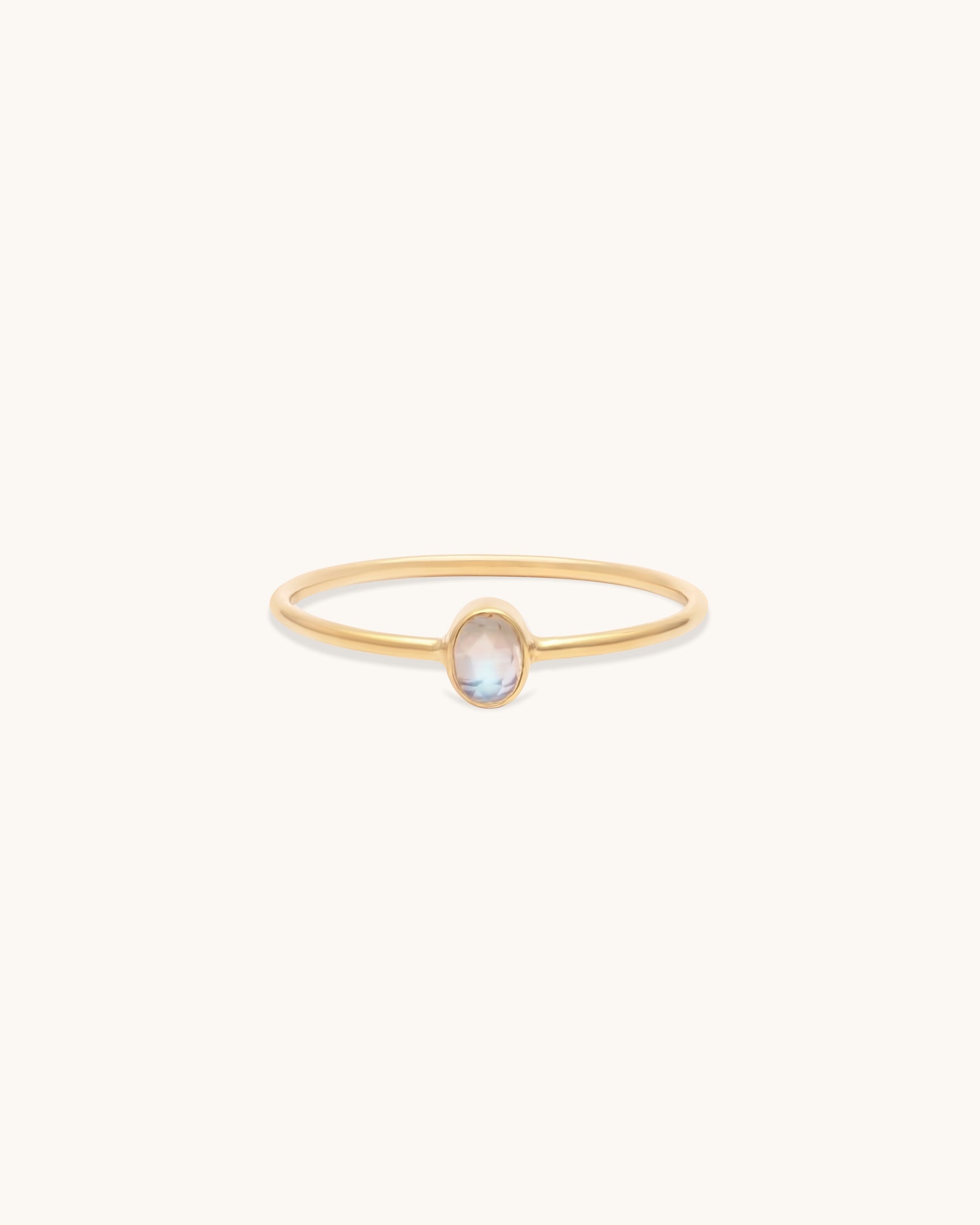 Dainty Oval Moonstone Ring for Women - Elegant Sterling Silver Jewelry for Everyday Wear & Special Occasions
