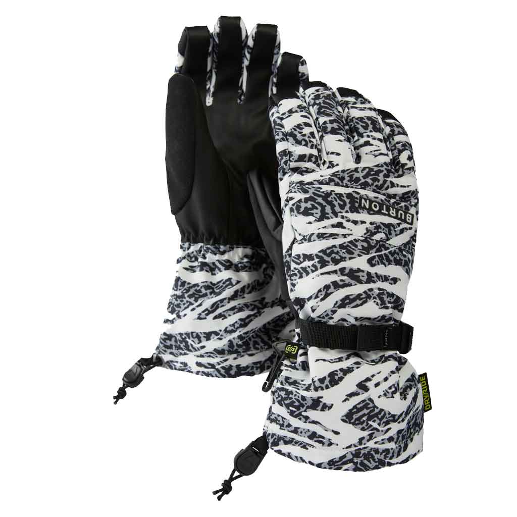 Burton 24/25 Women's Profile Gloves - Zebra Camo Print Winter Gloves for Skiing & Snowboarding | Warm Waterproof Touchscreen Compatible
