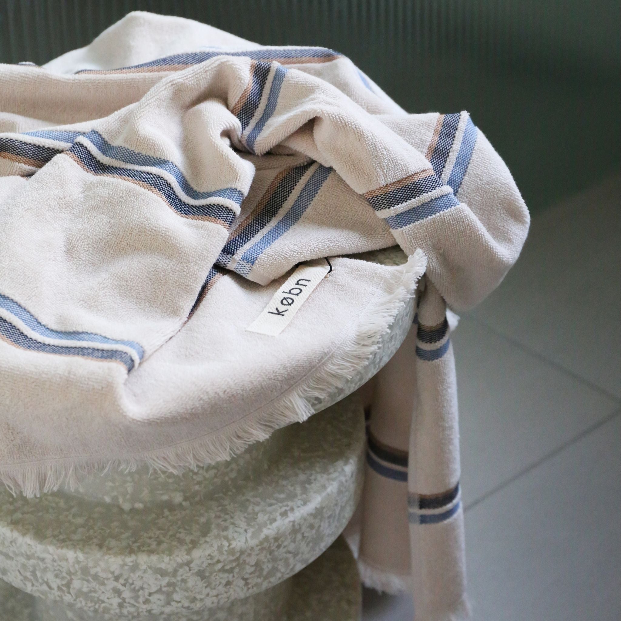 Premium KOBN Beach & Bath Towel - Soft, Absorbent, Quick-Drying - Perfect for Pool, Spa, Travel & Home Use - Ecru Color