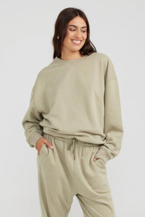 Everyday Sage Sweatshirt - Soft Casual Pullover for Women | Perfect for Lounge Wear, Coffee Dates & Weekend Outings