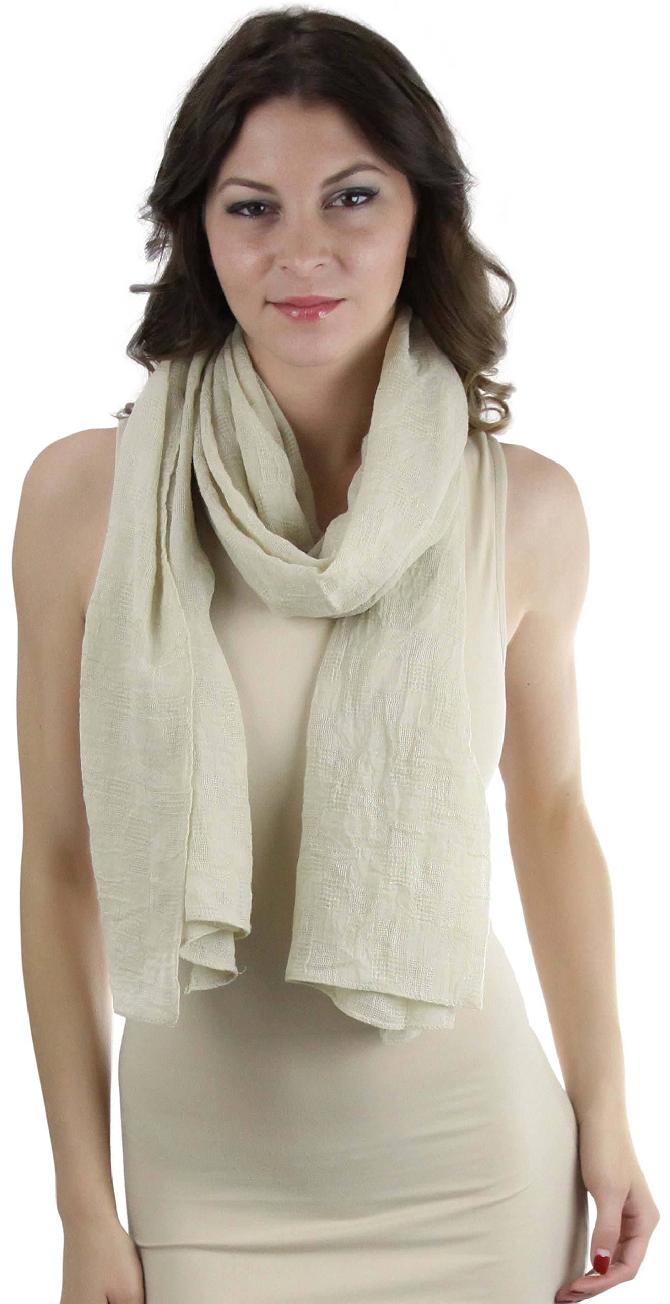 ToBeInStyle Women's Waffle Knit Scarf - Soft Winter Warm Fashion Accessory for Cold Weather, Outfits & Gift Ideas