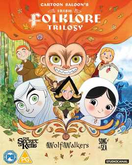 Cartoon Saloon's Irish Folklore Trilogy Blu-ray Collection | Wolfwalkers, Song of the Sea, The Secret of Kells | Perfect for Family Movie Nights & Celtic Culture Enthusiasts