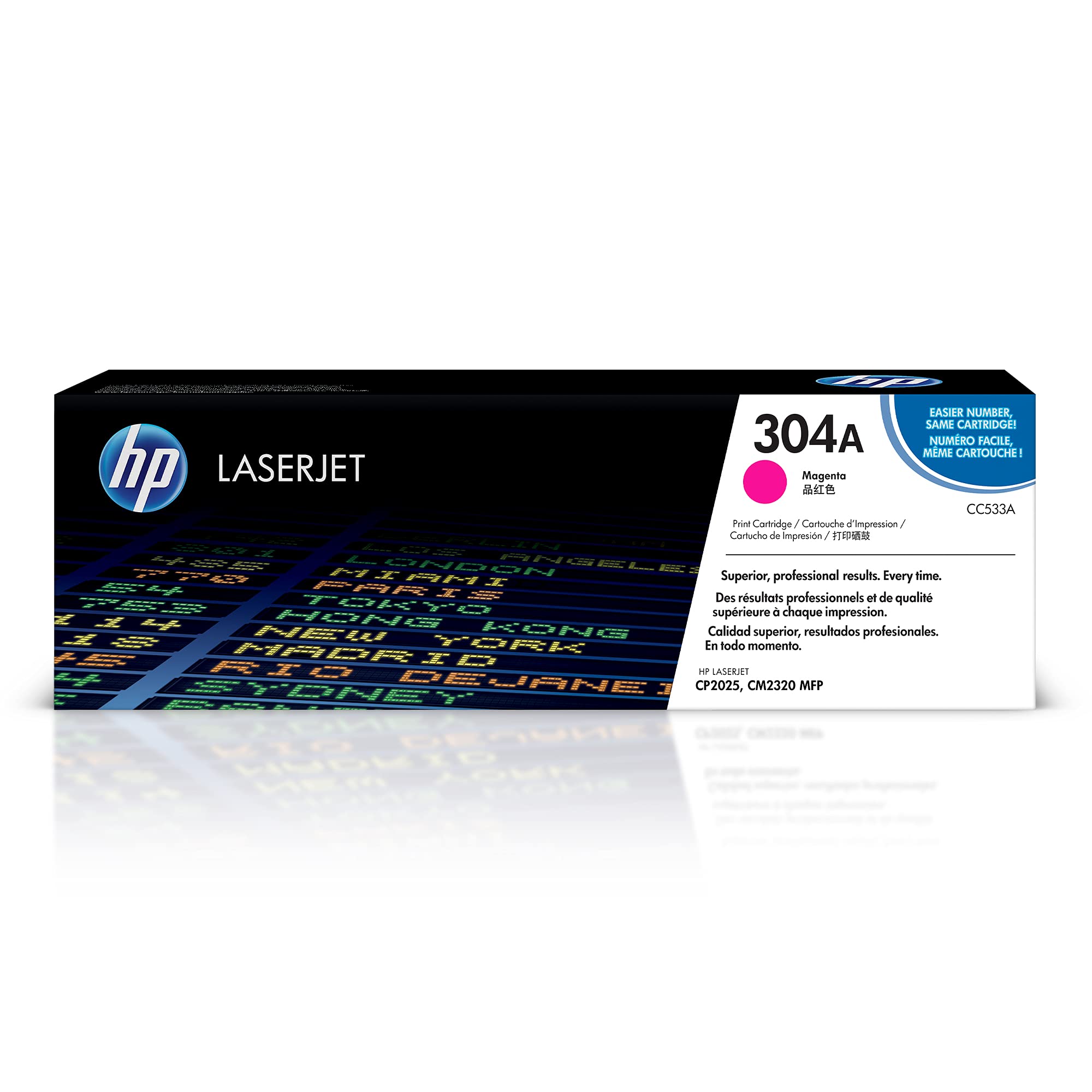 HP 304A Magenta Toner Cartridge Replacement | Compatible with HP Color LaserJet CM2320 MFP & CP2025 Series Printers | CC533A | Perfect for Office Printing & High-Volume Documents