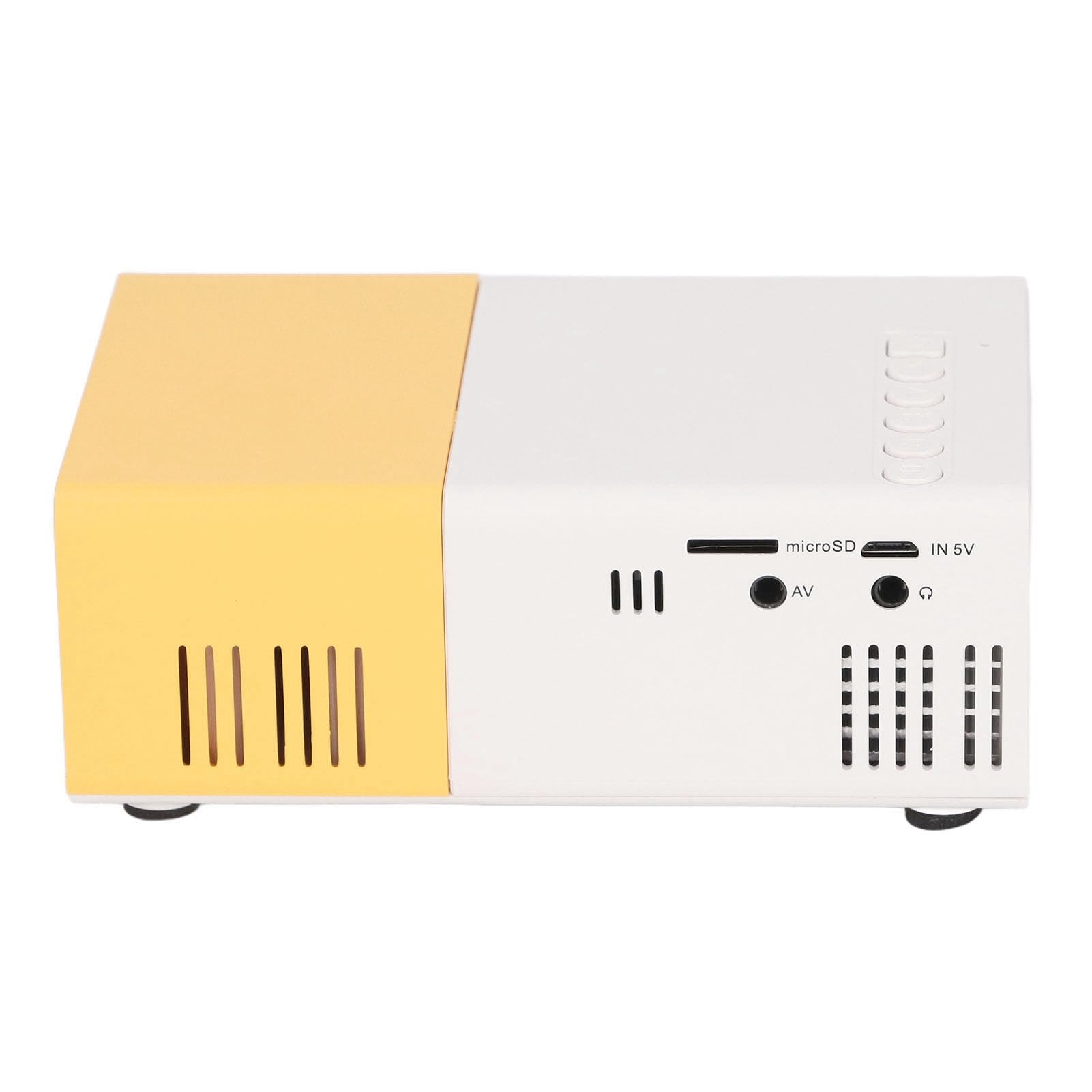 RajoNN Mini HD Projector - 1080P Support, 800:1 Contrast Ratio, Built-in Speaker, 23 Languages, Compact Portable Projector for Home Theater, Bedroom Movie Nights, and Indoor Entertainment (UK Plug)